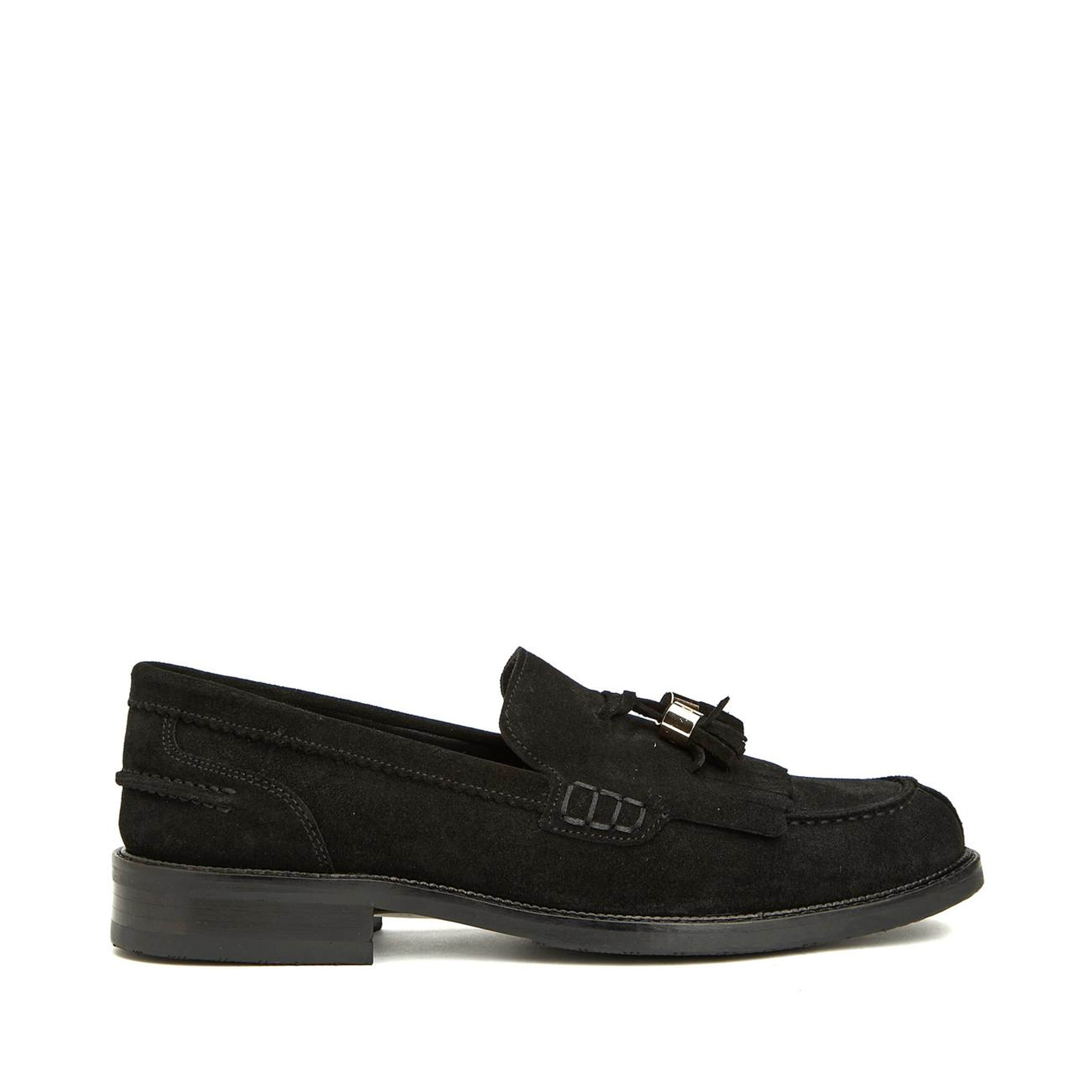 George Hogg Icons Kadın Siyah Süet Loafer