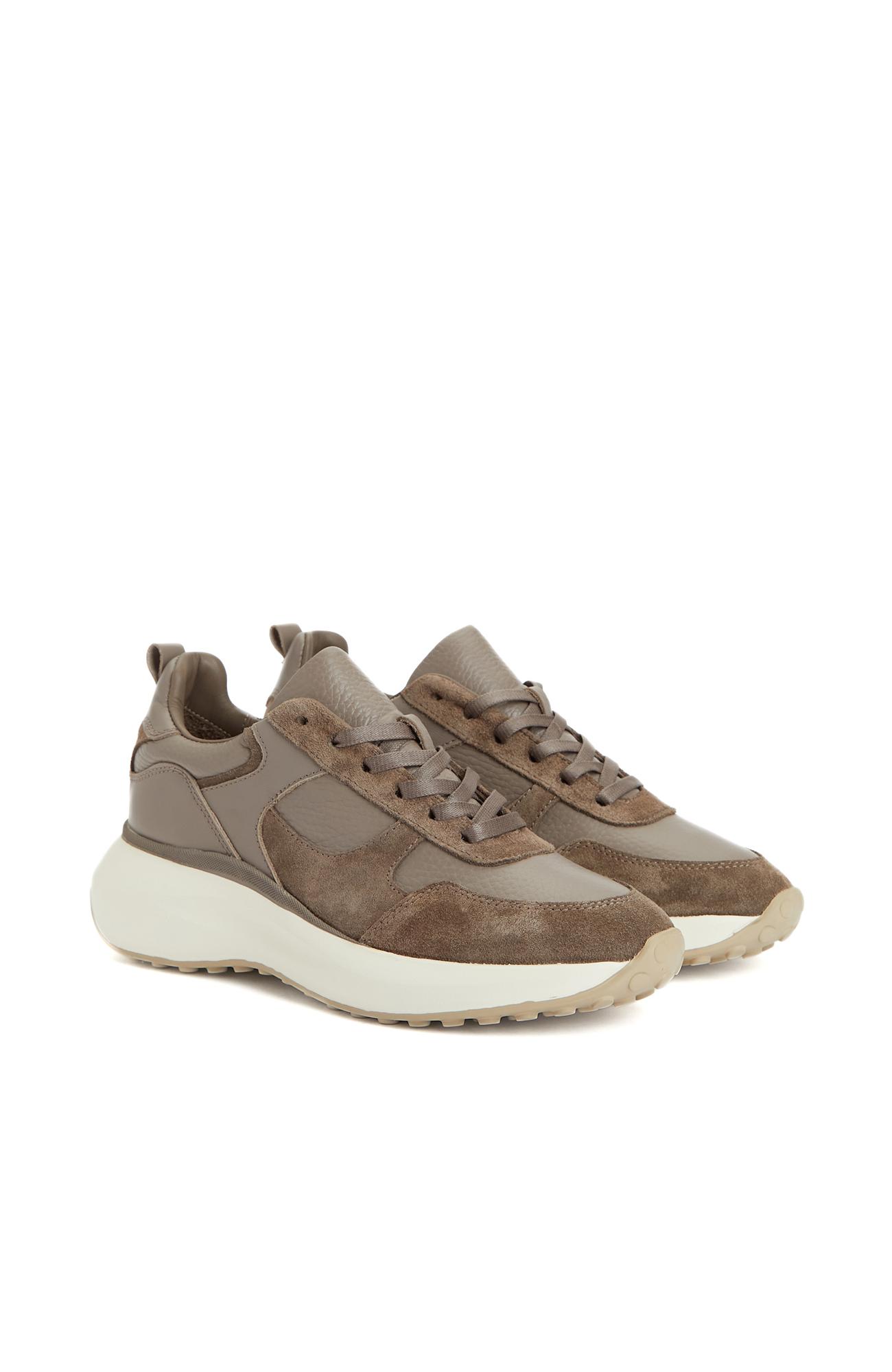 Divarese Kadın Vizon Deri Sneaker