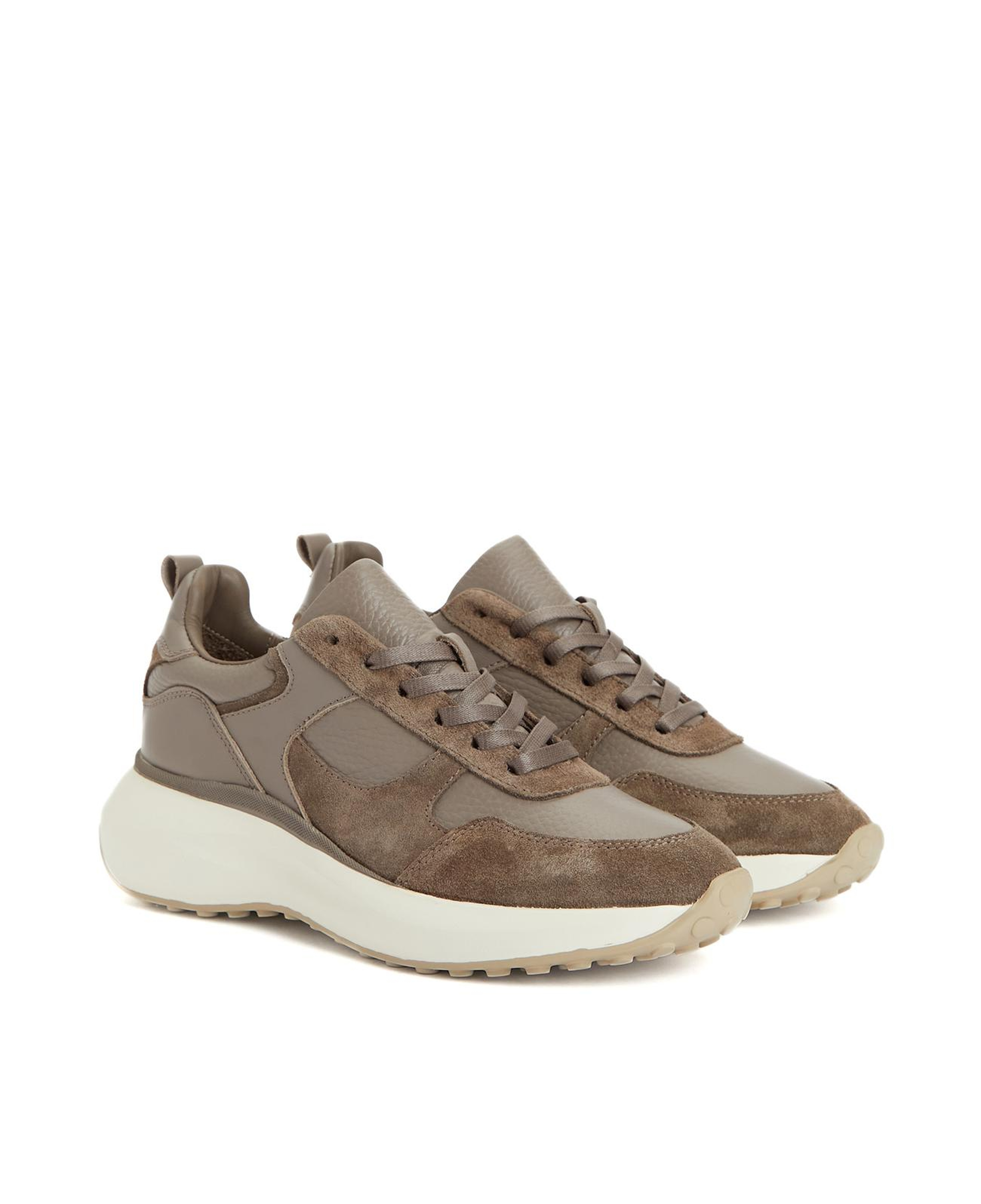 Divarese Kadın Vizon Deri Sneaker