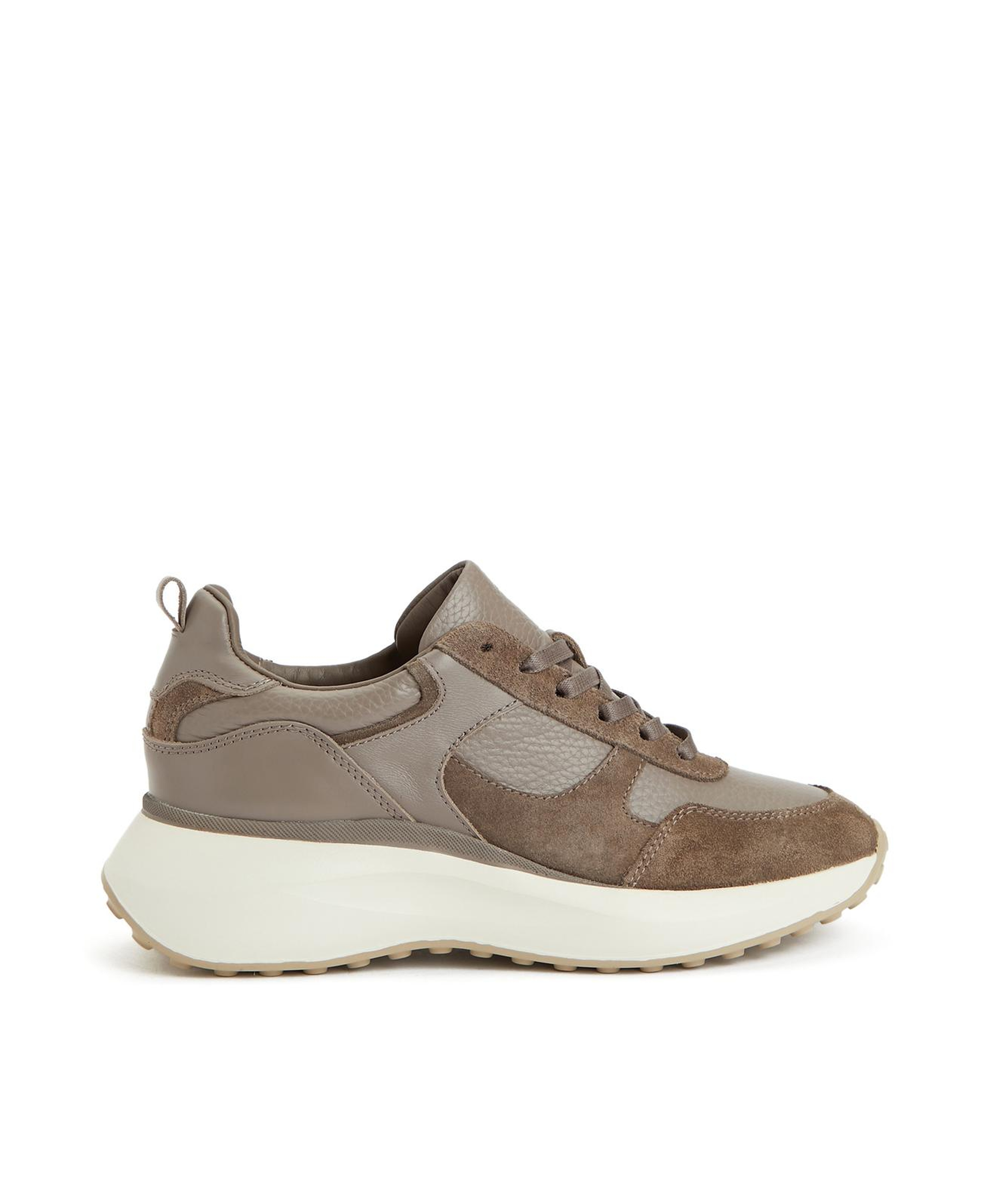 Divarese Kadın Vizon Deri Sneaker