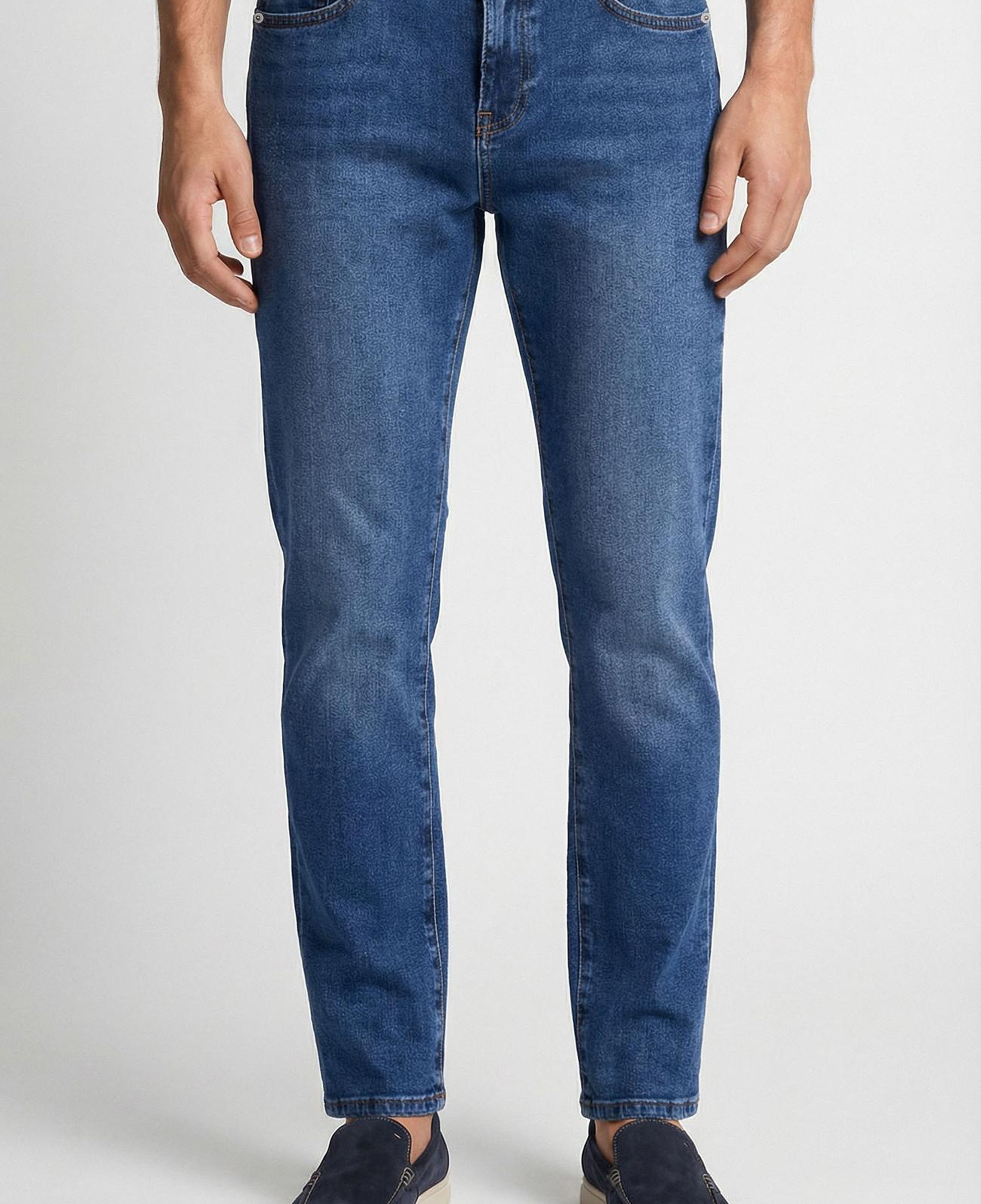 Network Erkek Mavi Denim Pantolon