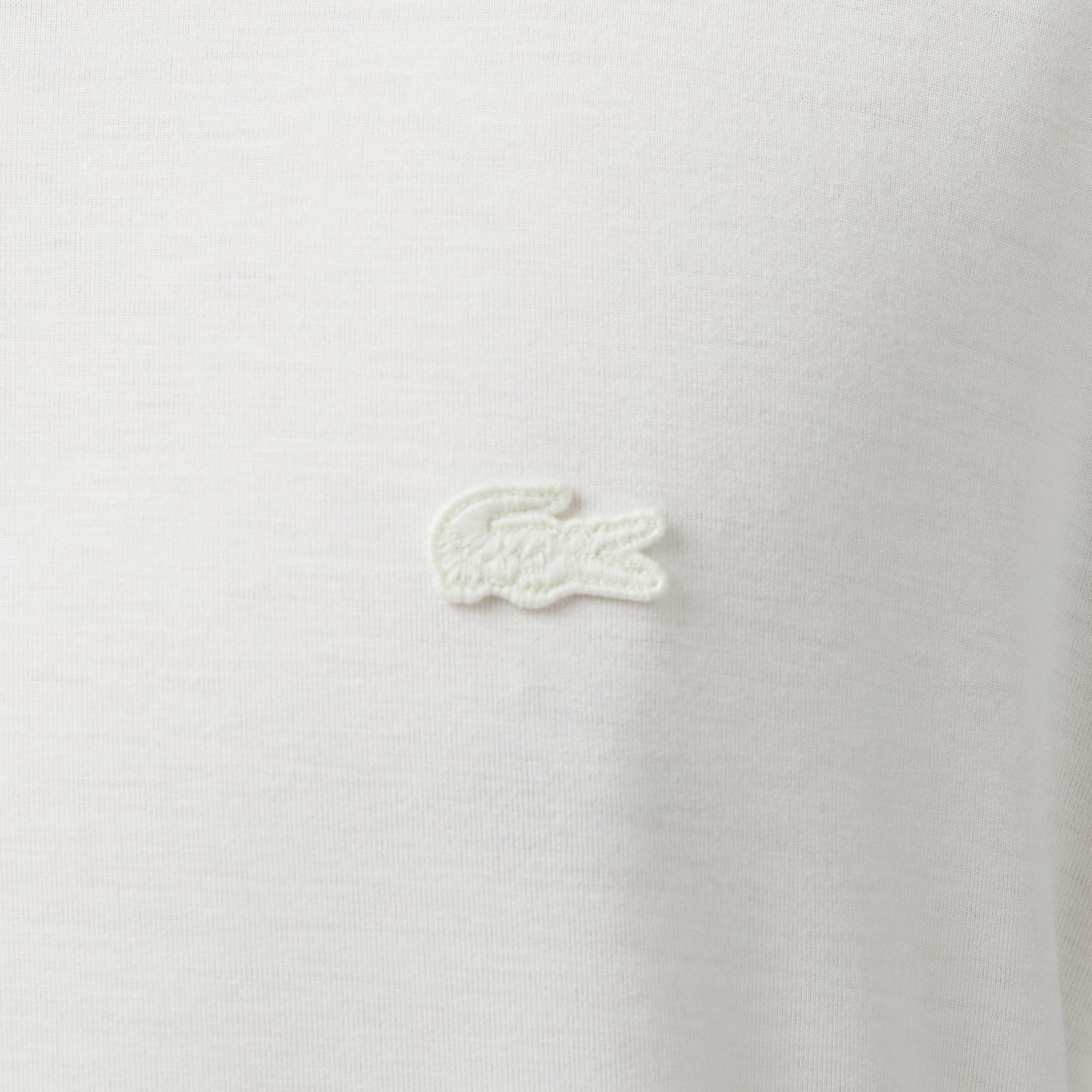 Lacoste Erkek Regular Fit Bisiklet Yaka Beyaz T-Shirt