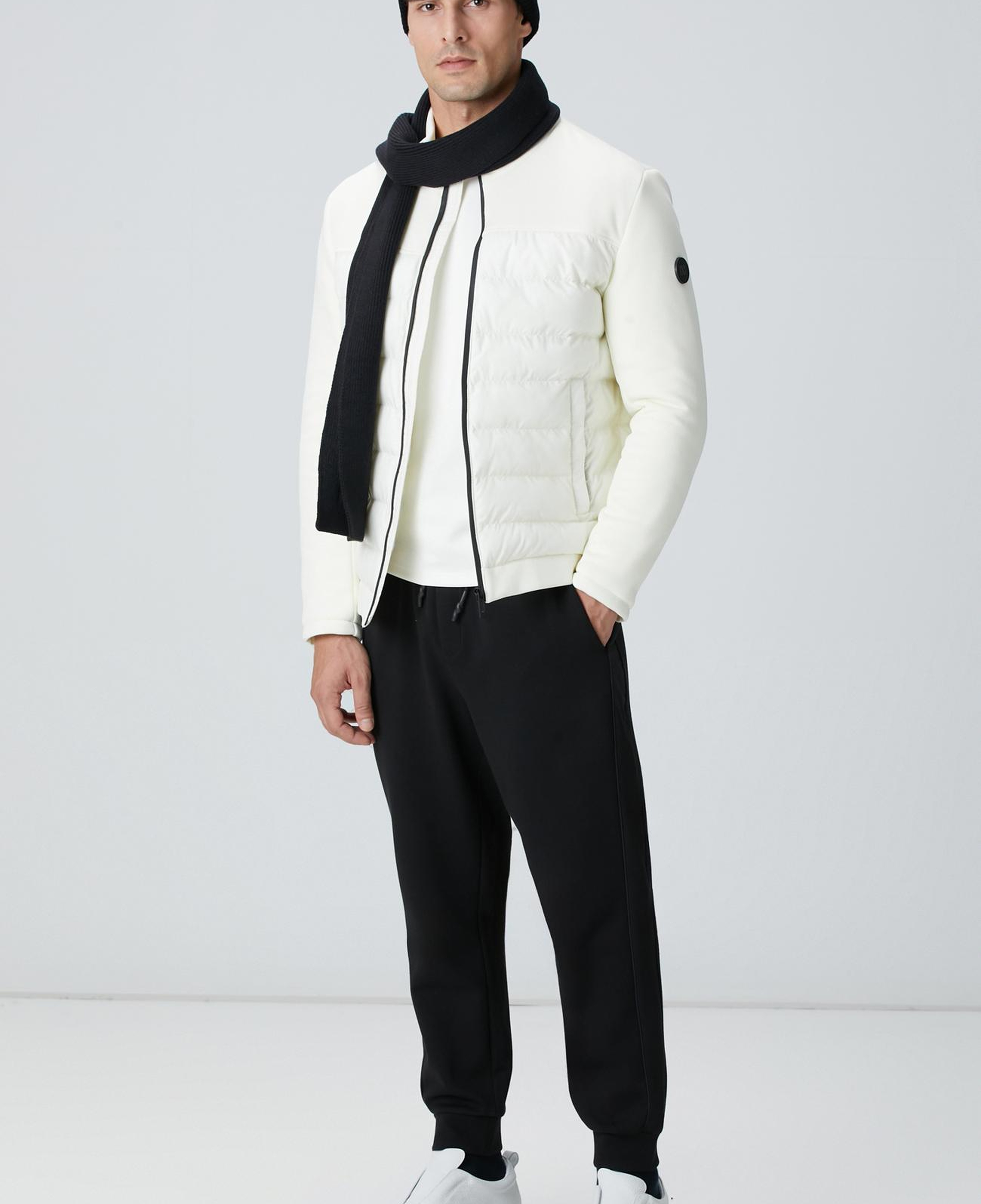 Network Erkek Kırık Beyaz Bisiklet Yaka Basic Sweatshirt