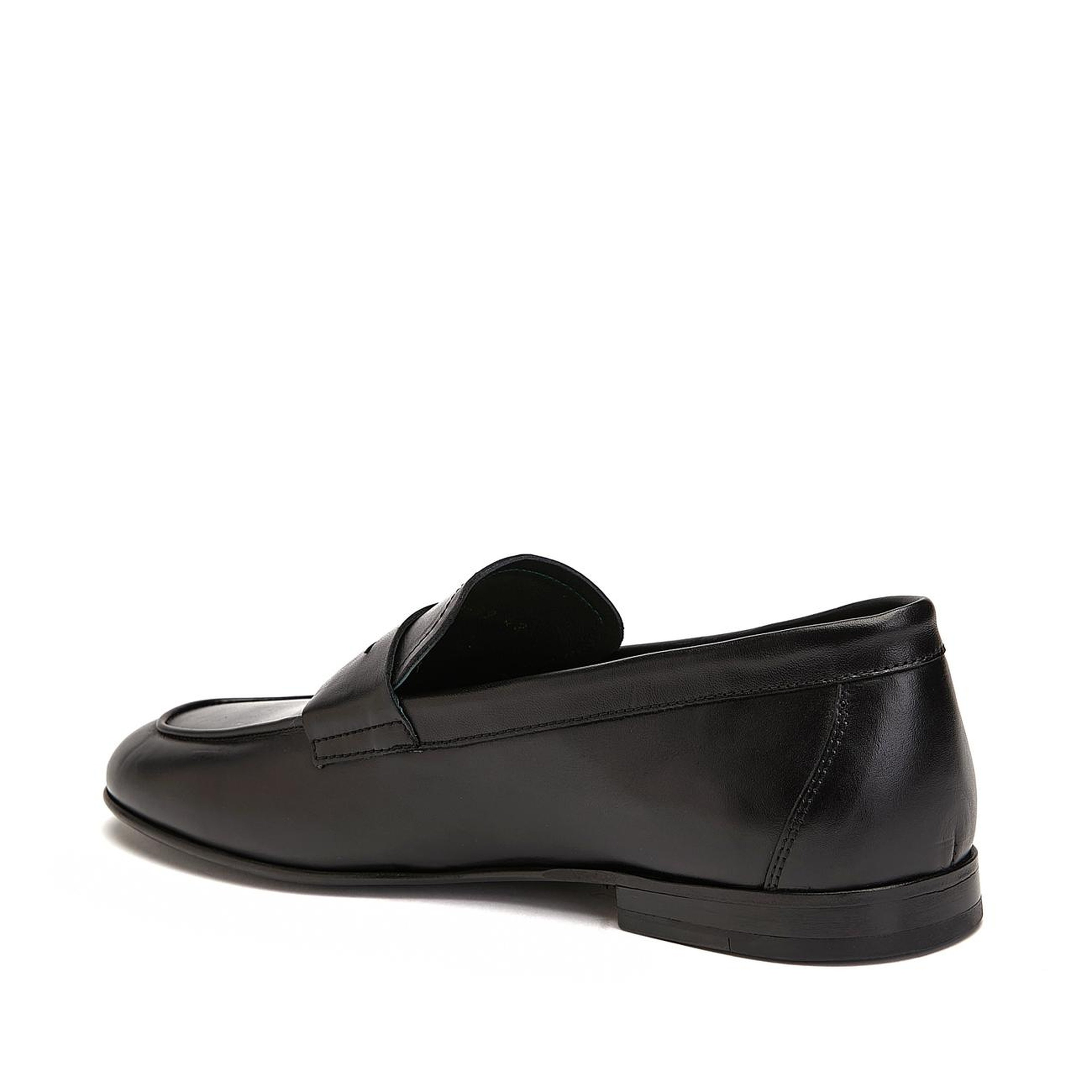 Gh For Nw Erkek Siyah Deri Klasik Loafer