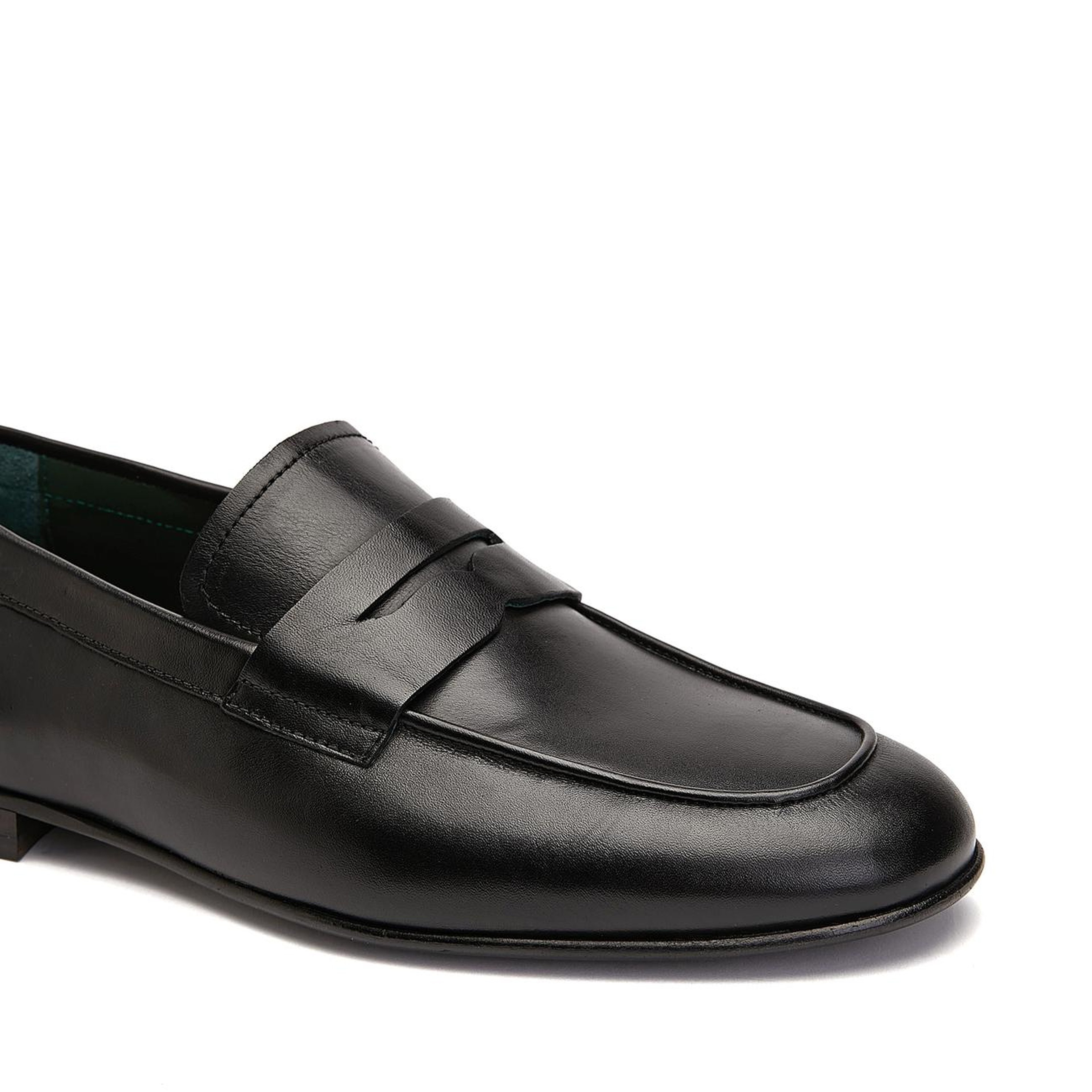 Gh For Nw Erkek Siyah Deri Klasik Loafer