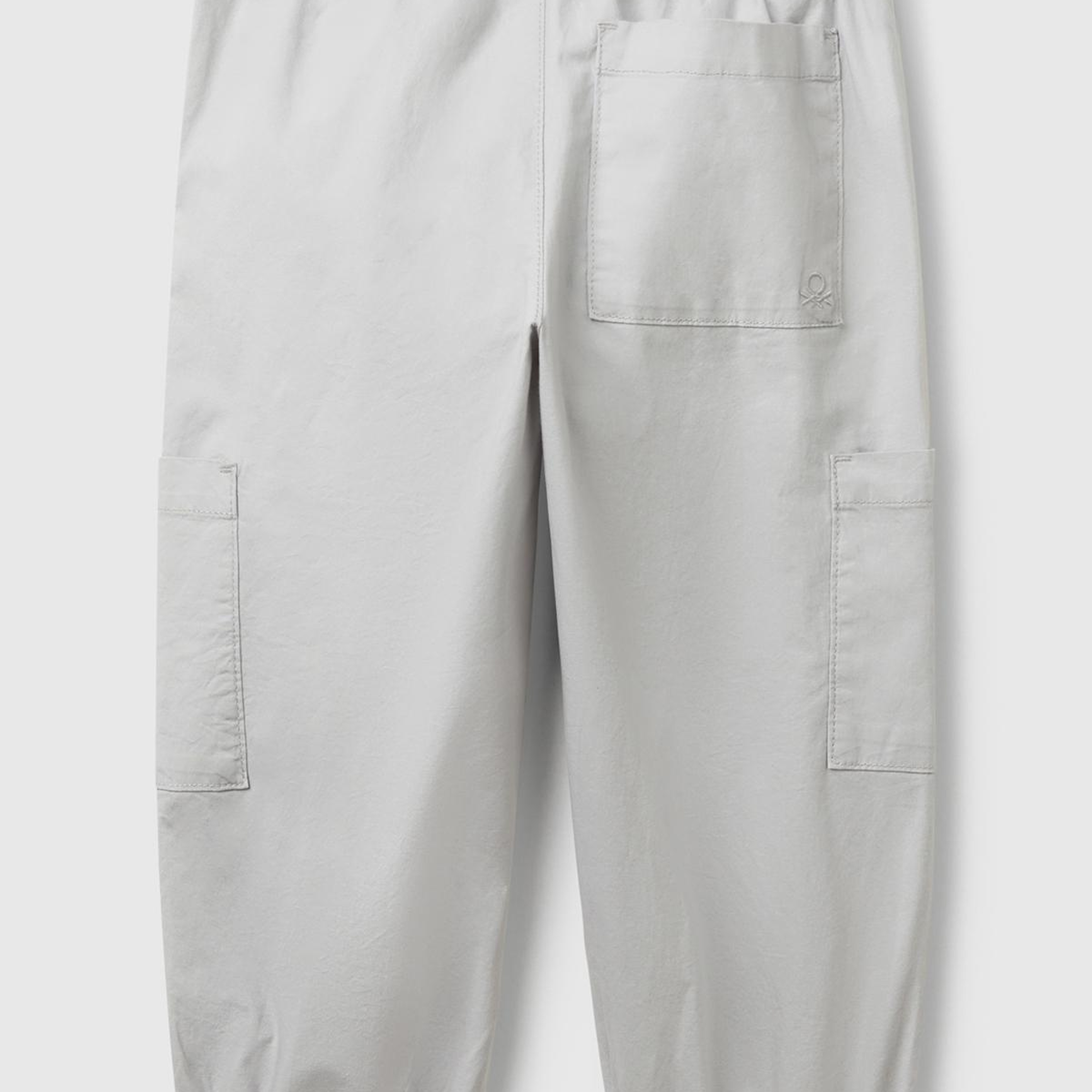 Erkek Çocuk Gri Melanj Beli Lastikli Kargo Cepli Paraşüt Pantolon