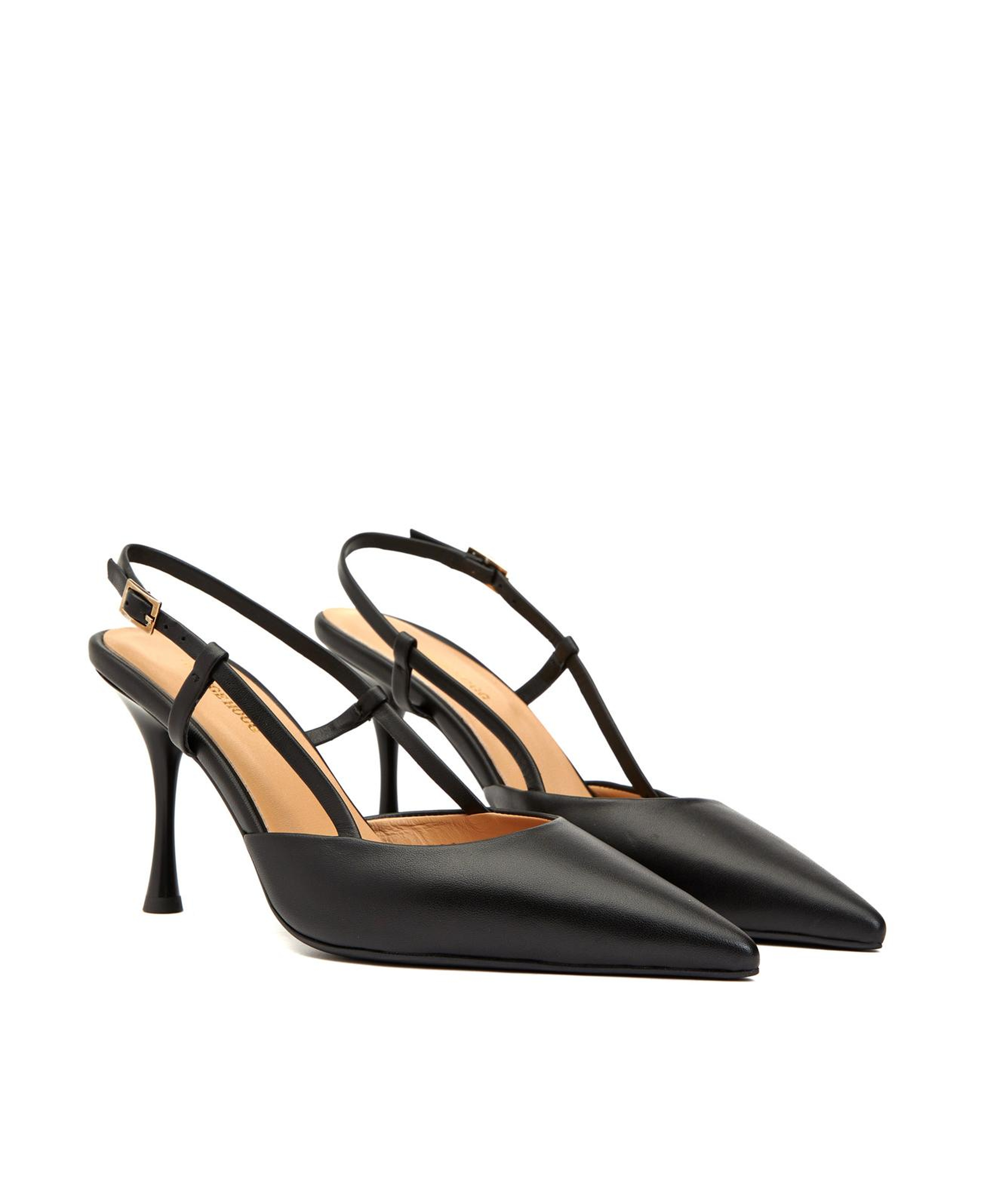 George Hogg Kadın Siyah Deri Topuklu Ayakkabı