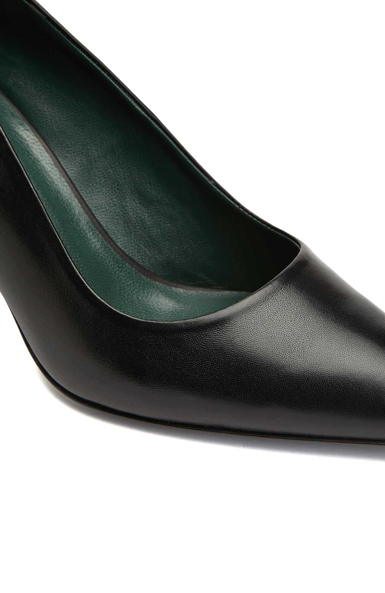 George Hogg Kadın Siyah Deri Stiletto