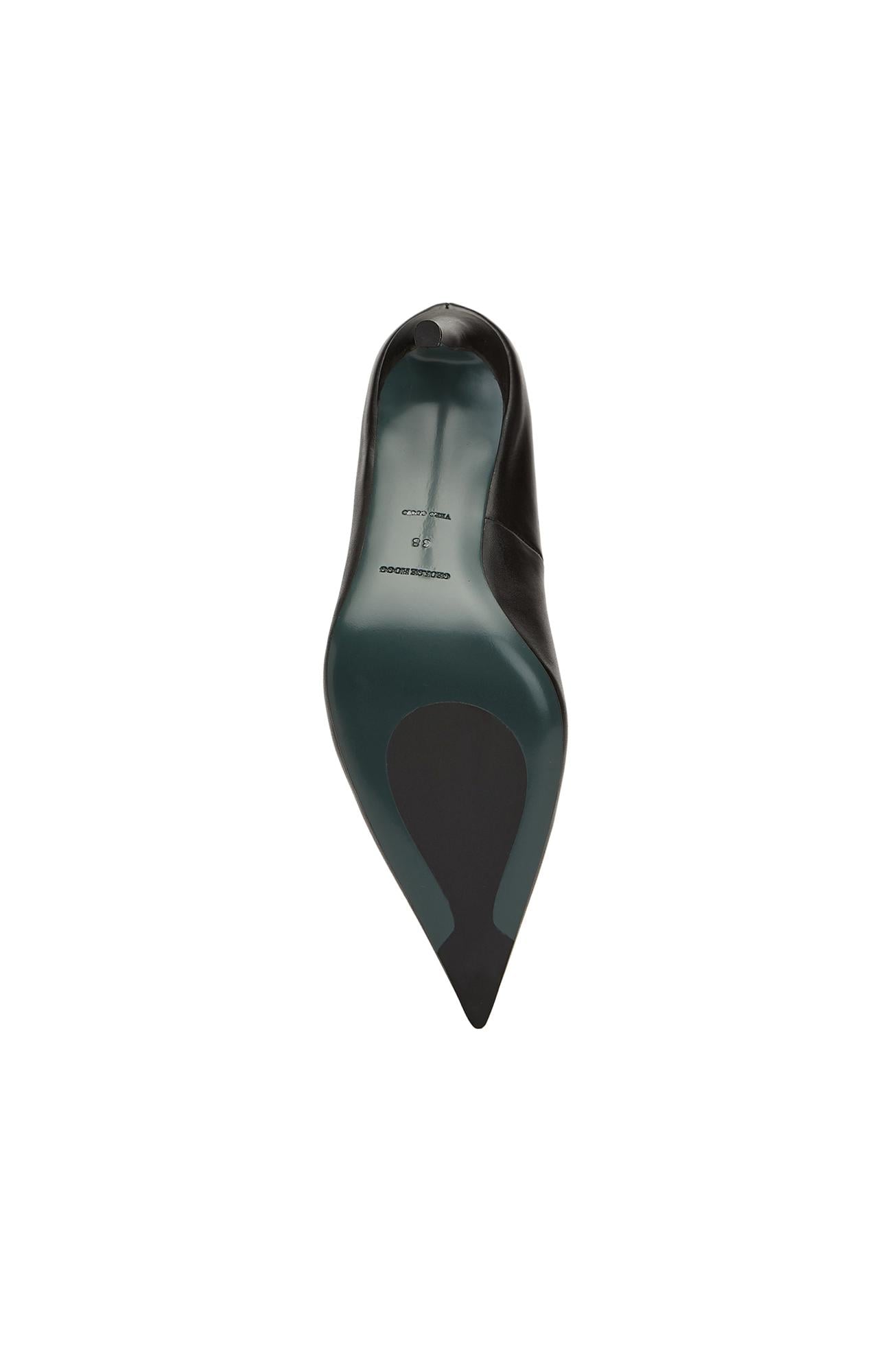 George Hogg Kadın Siyah Deri Stiletto
