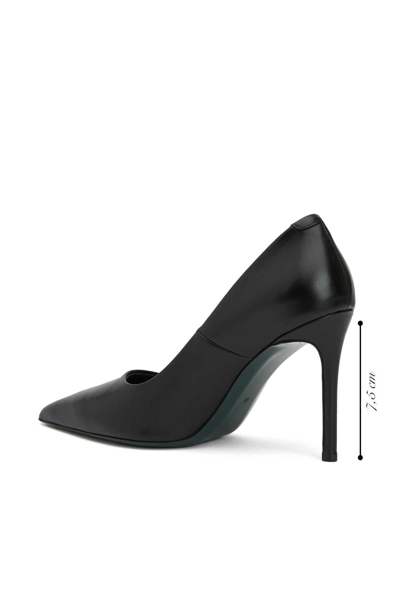 George Hogg Kadın Siyah Deri Stiletto