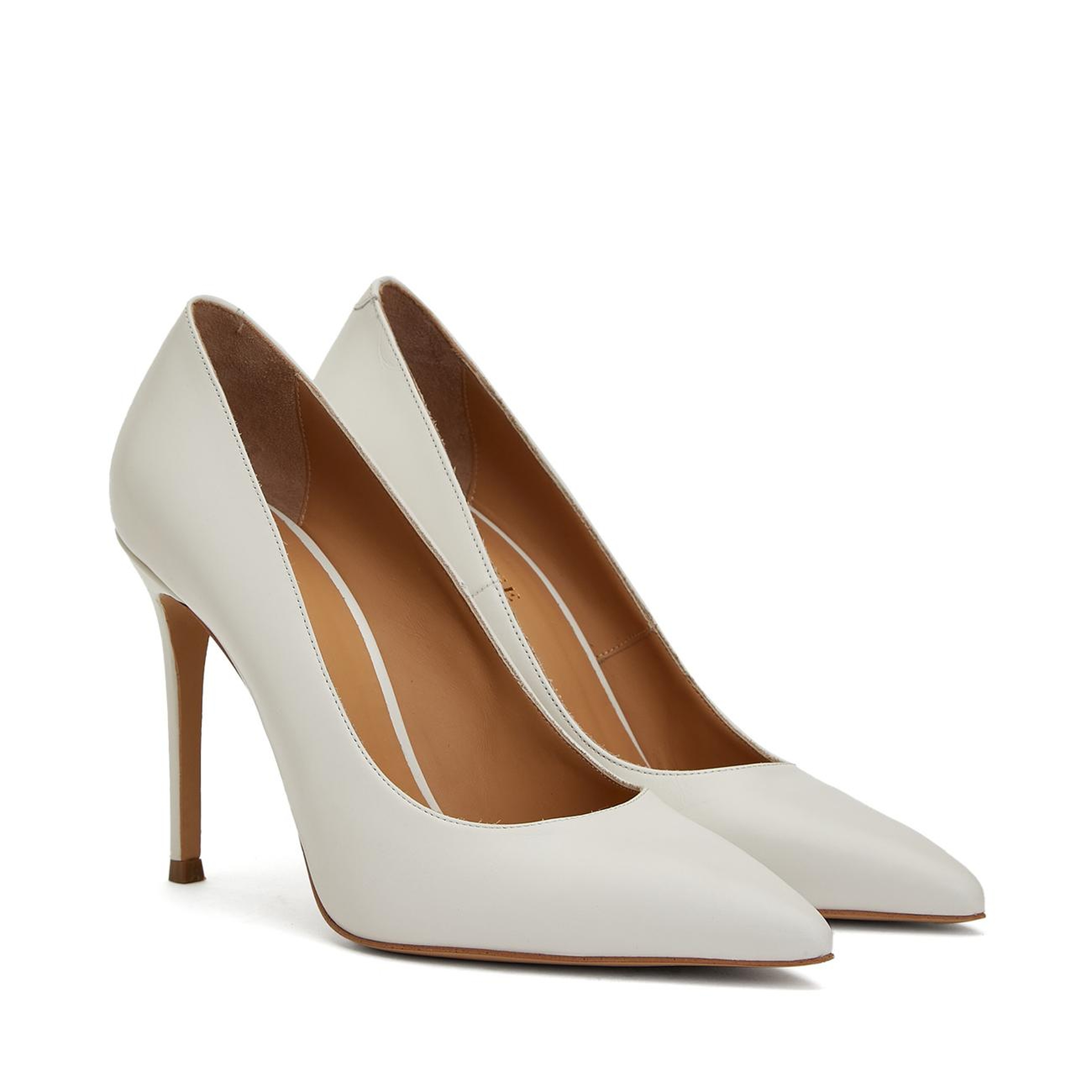 Divarese Kadın Kırık Beyaz Deri Stiletto