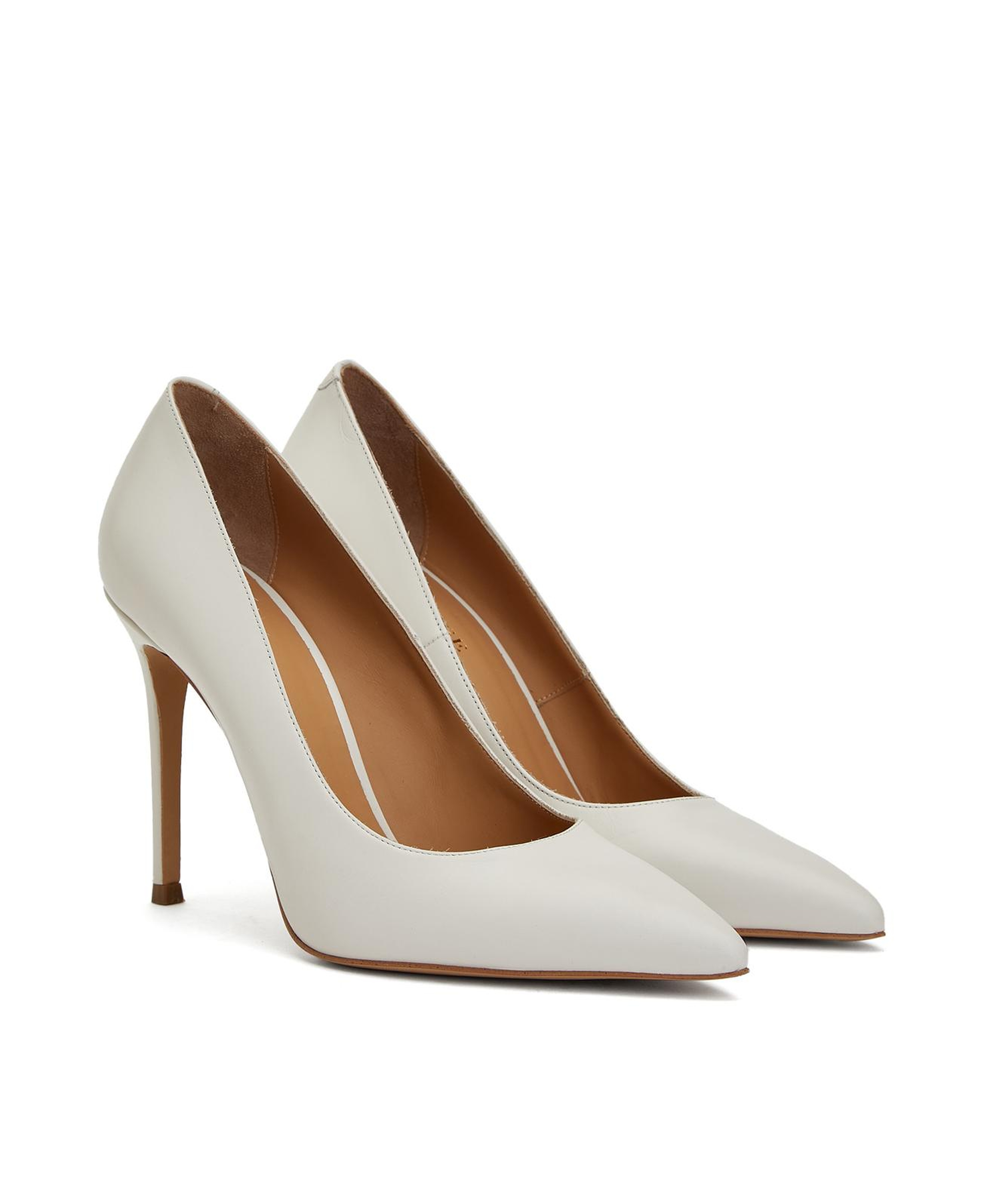 Divarese Kadın Kırık Beyaz Deri Stiletto