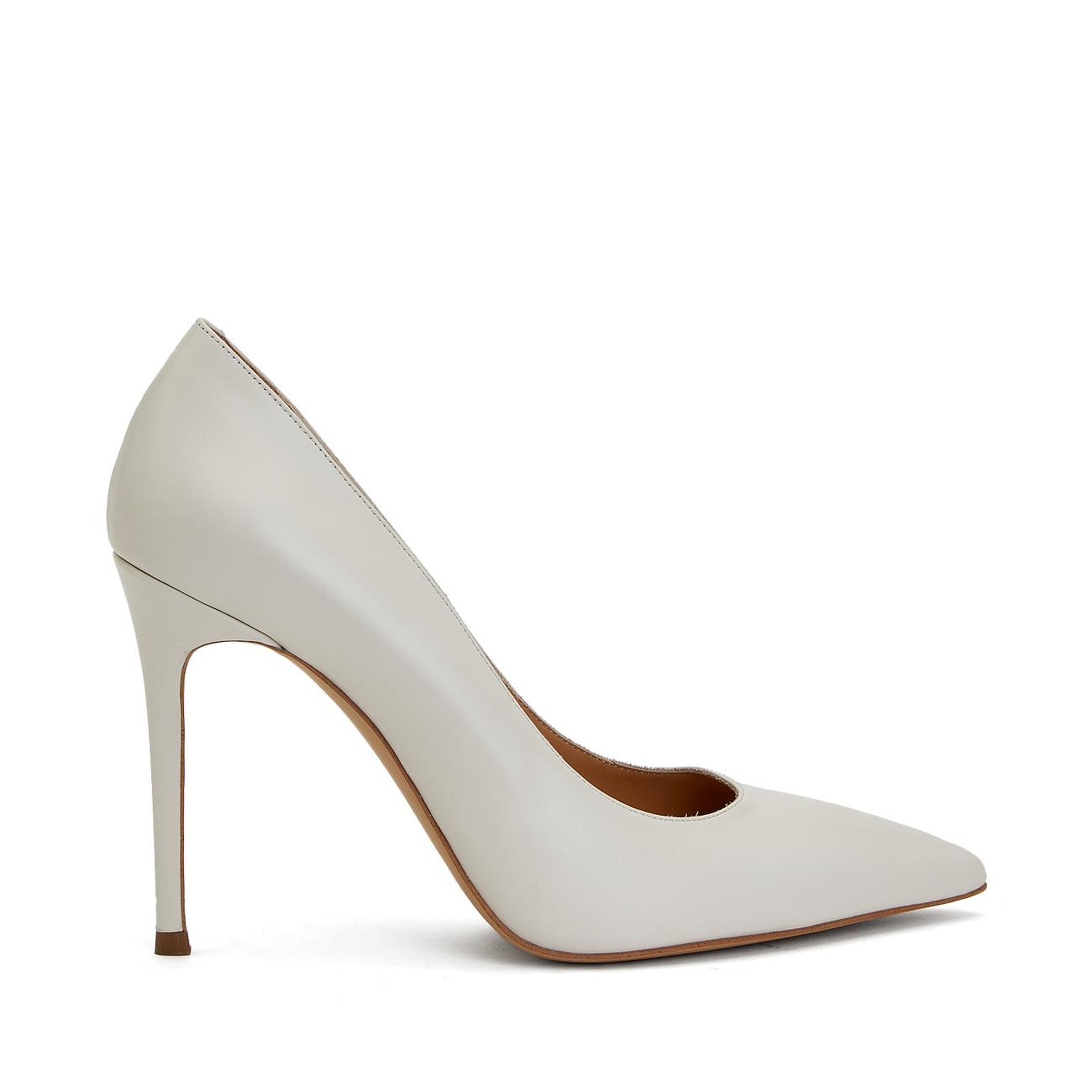 Divarese Kadın Kırık Beyaz Deri Stiletto