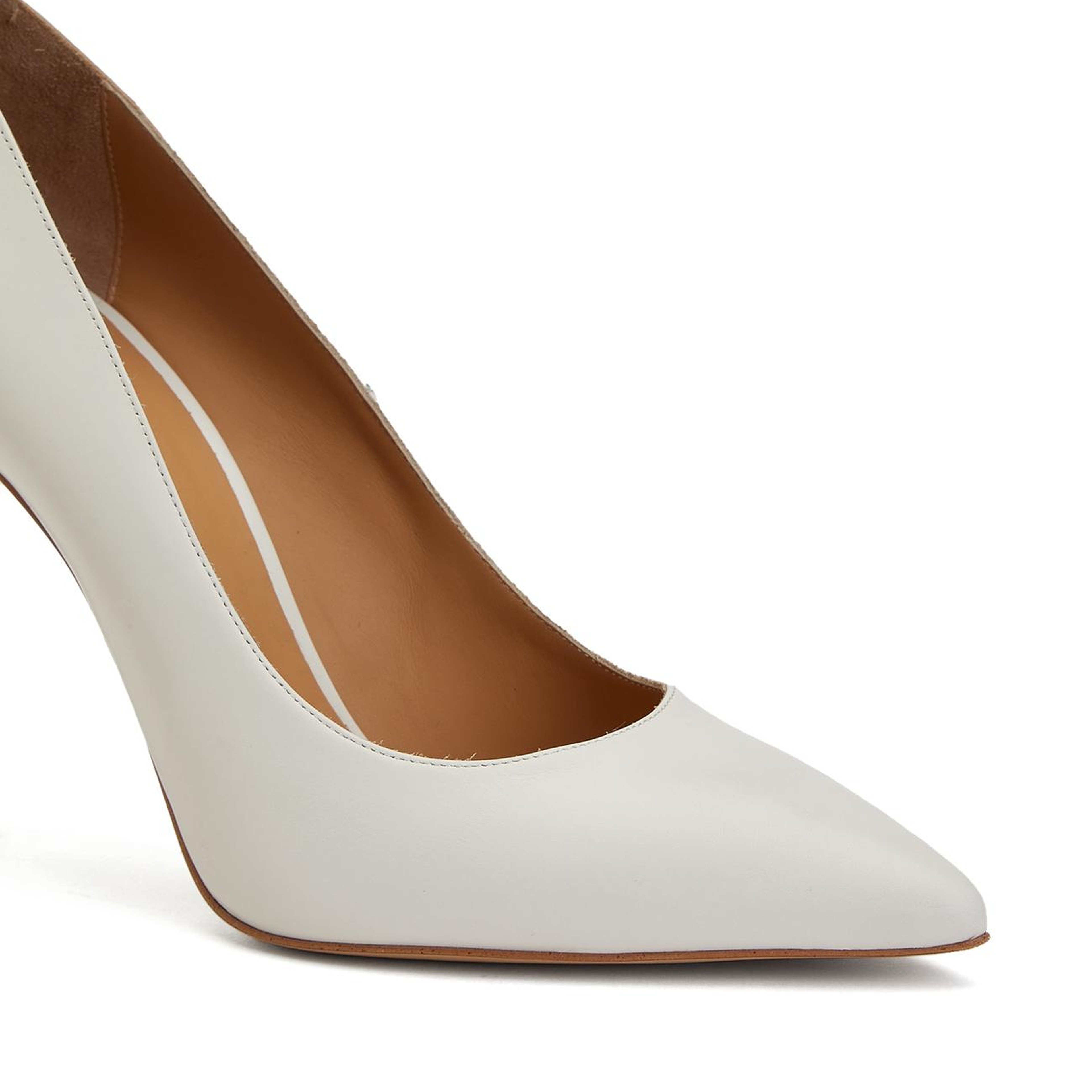 Divarese Kadın Kırık Beyaz Deri Stiletto