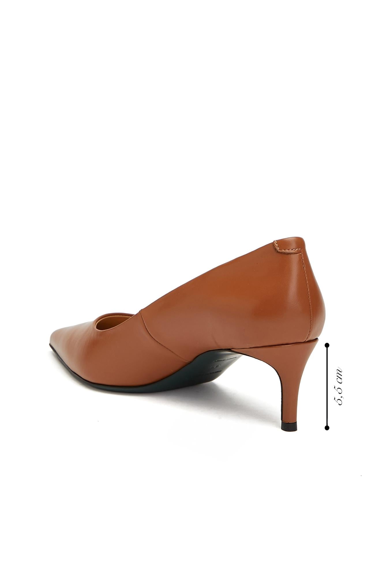 George Hogg Kadın Taba Deri Stiletto