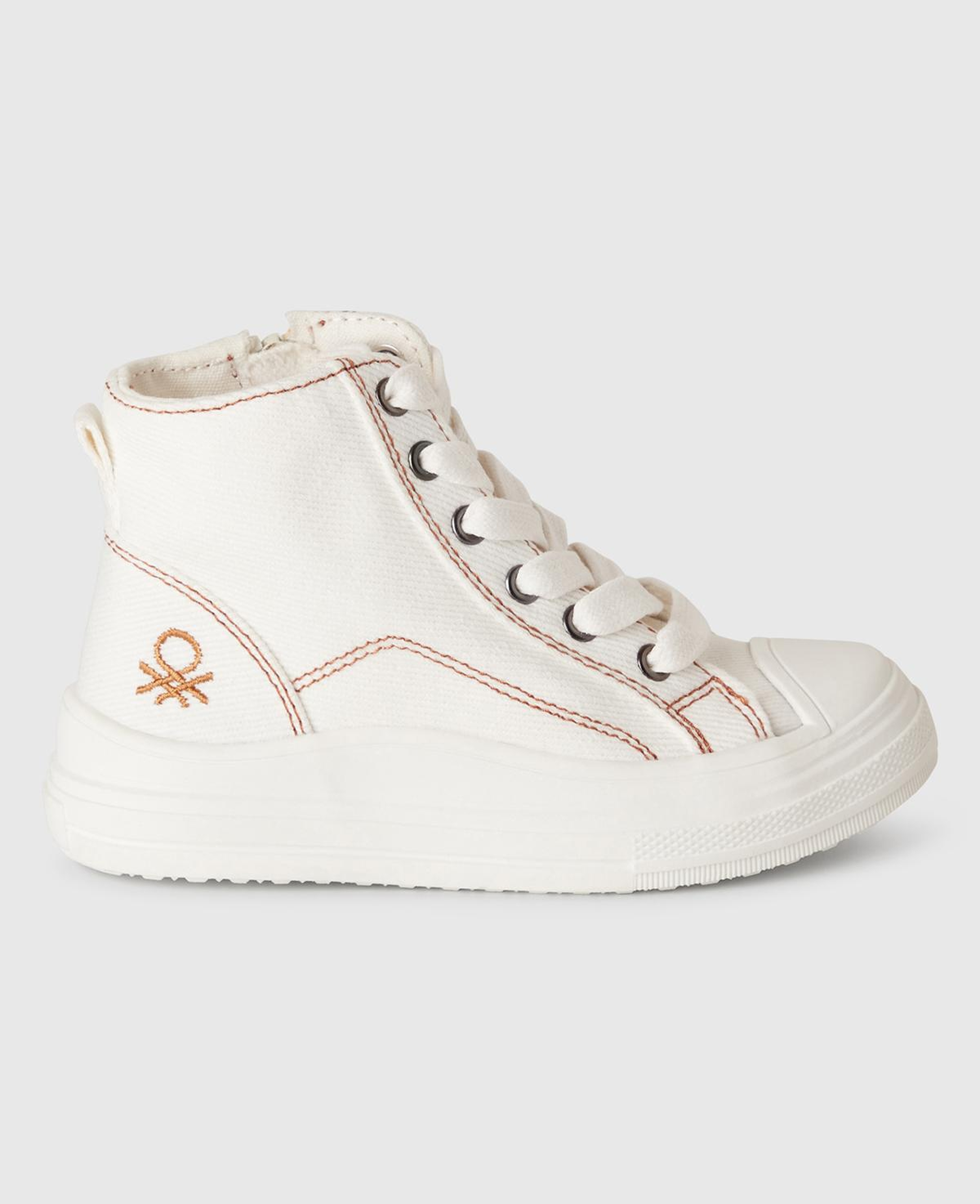 Erkek Çocuk Beyaz Logo Detaylı Sneaker