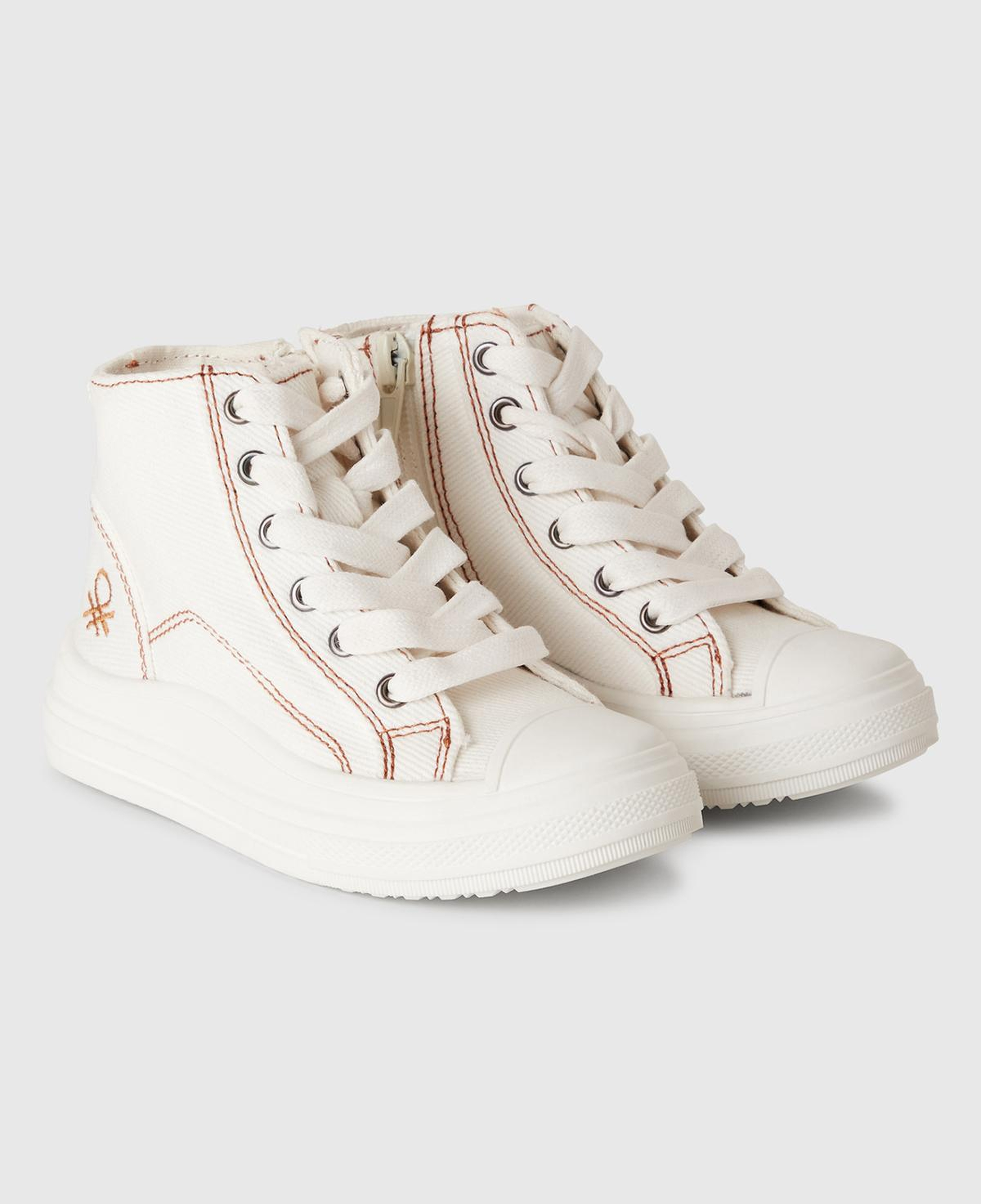 Erkek Çocuk Beyaz Logo Detaylı Sneaker