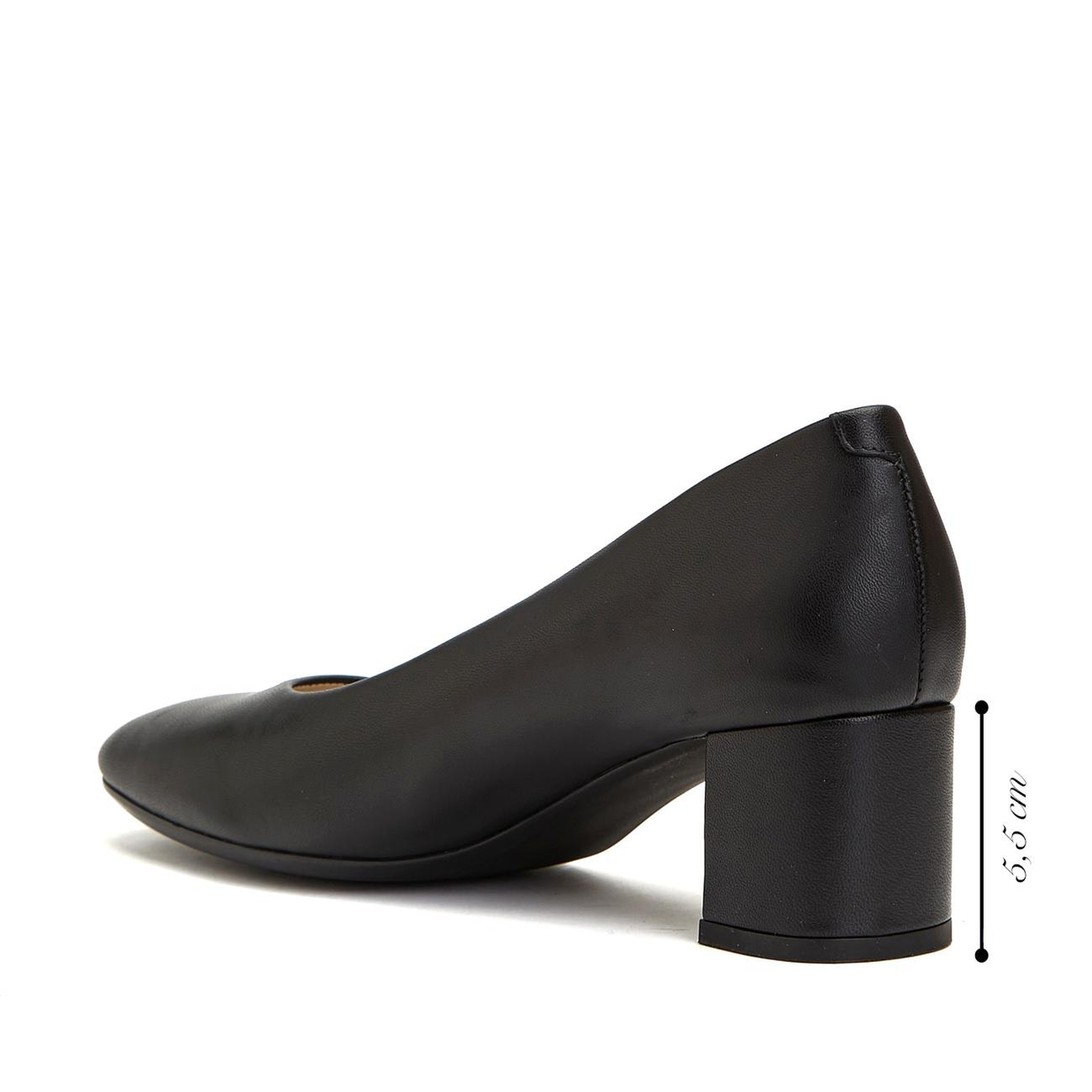 Divarese Kadın Siyah Rahat Deri Stiletto