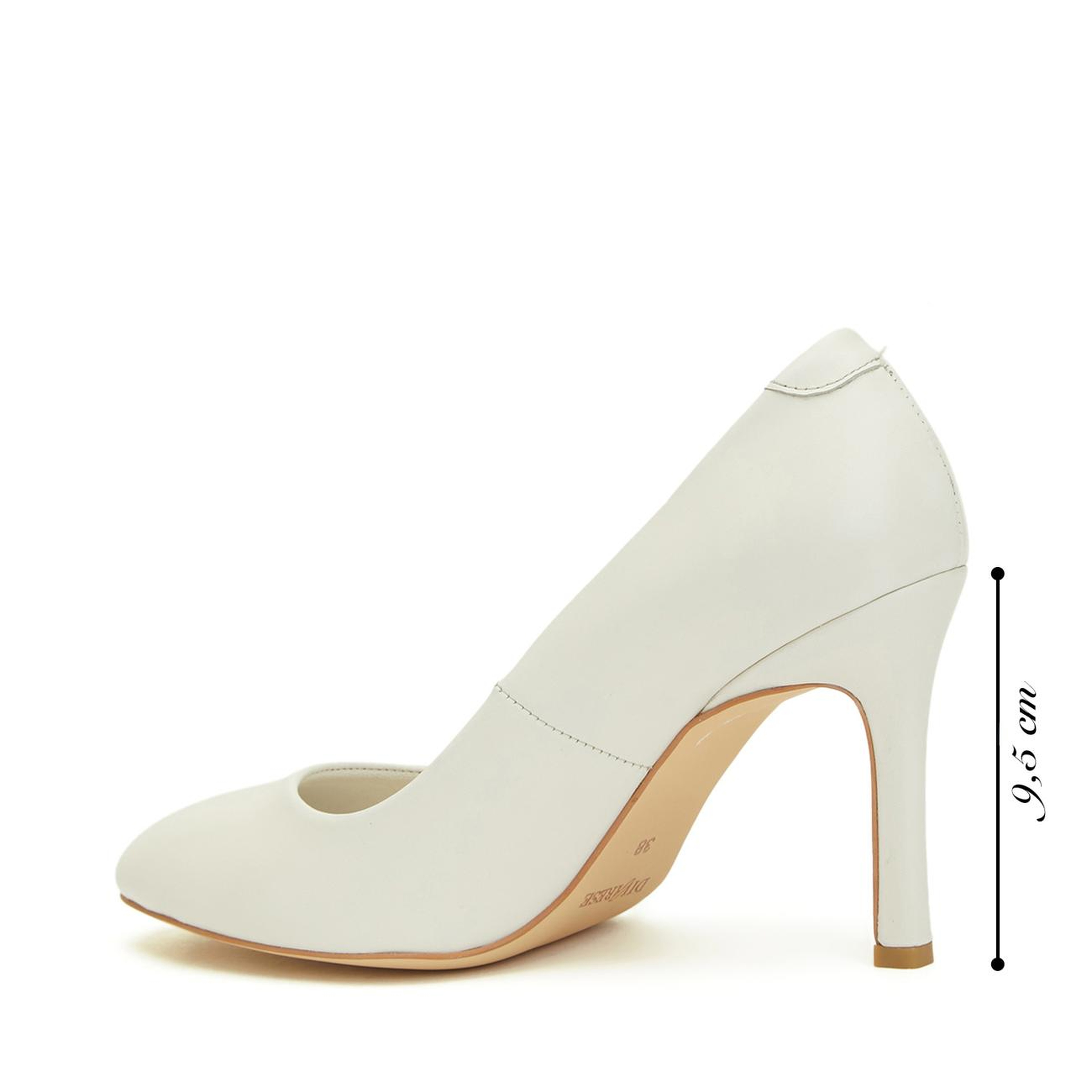 Divarese Kadın Kırık Beyaz Deri Stiletto