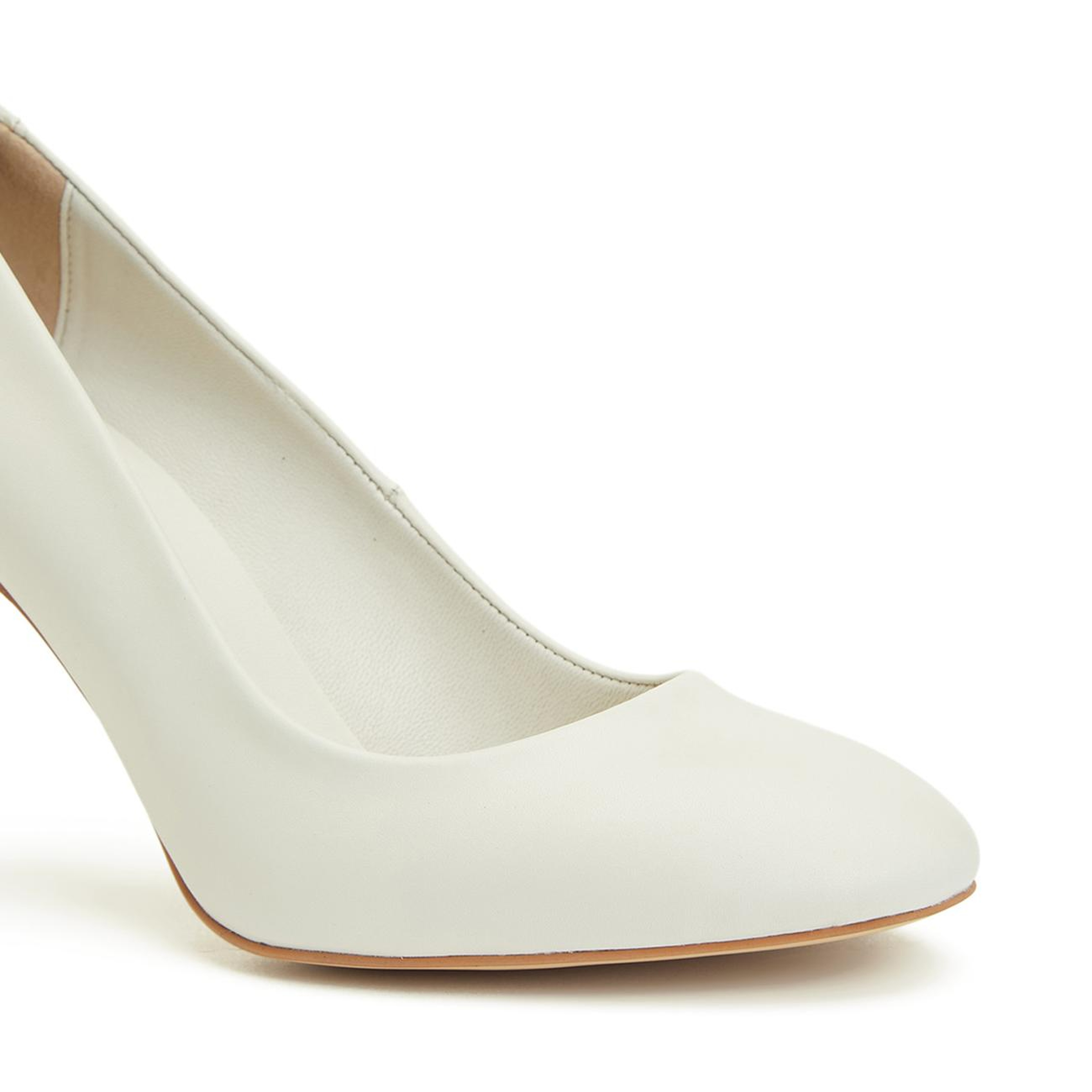 Divarese Kadın Kırık Beyaz Deri Stiletto