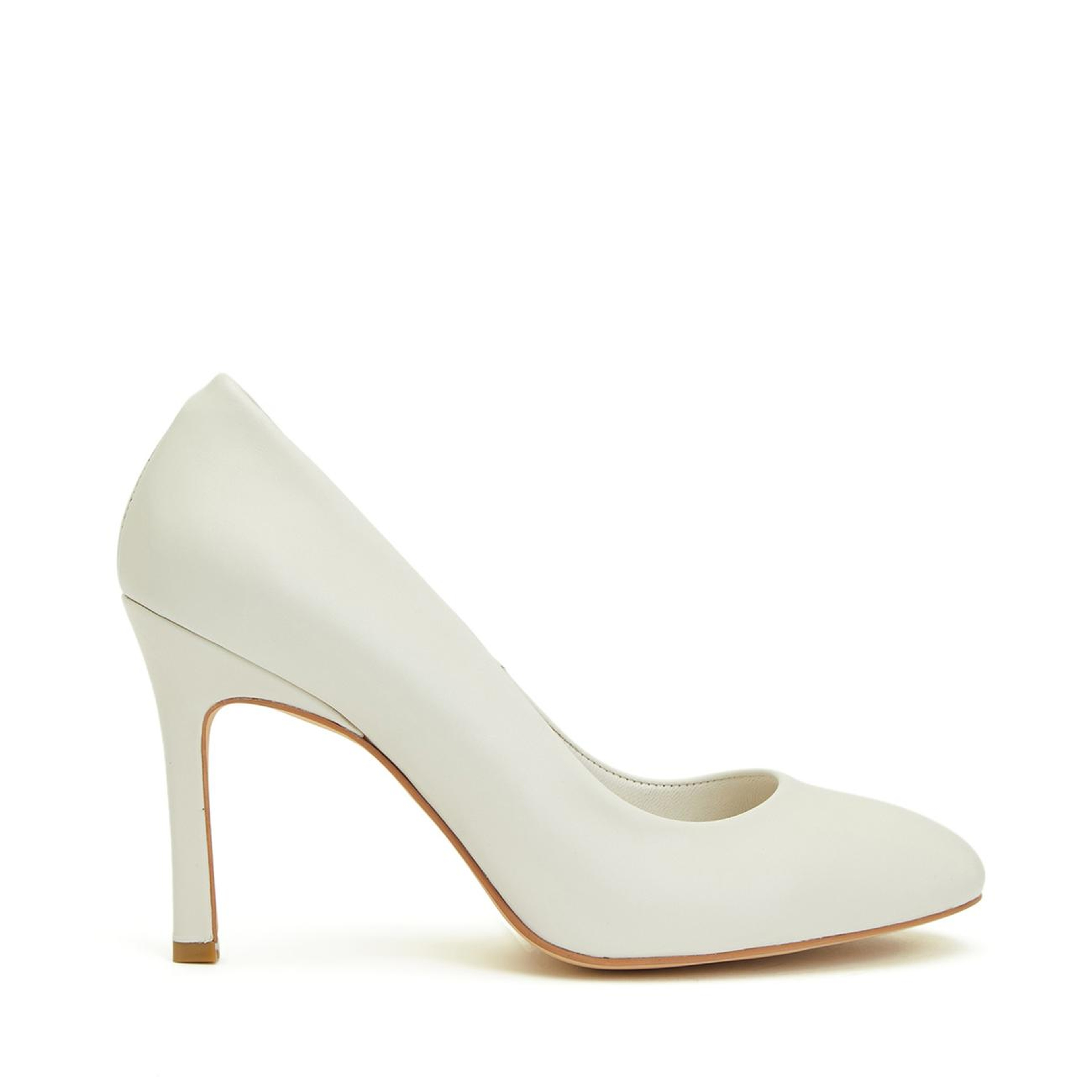 Divarese Kadın Kırık Beyaz Deri Stiletto