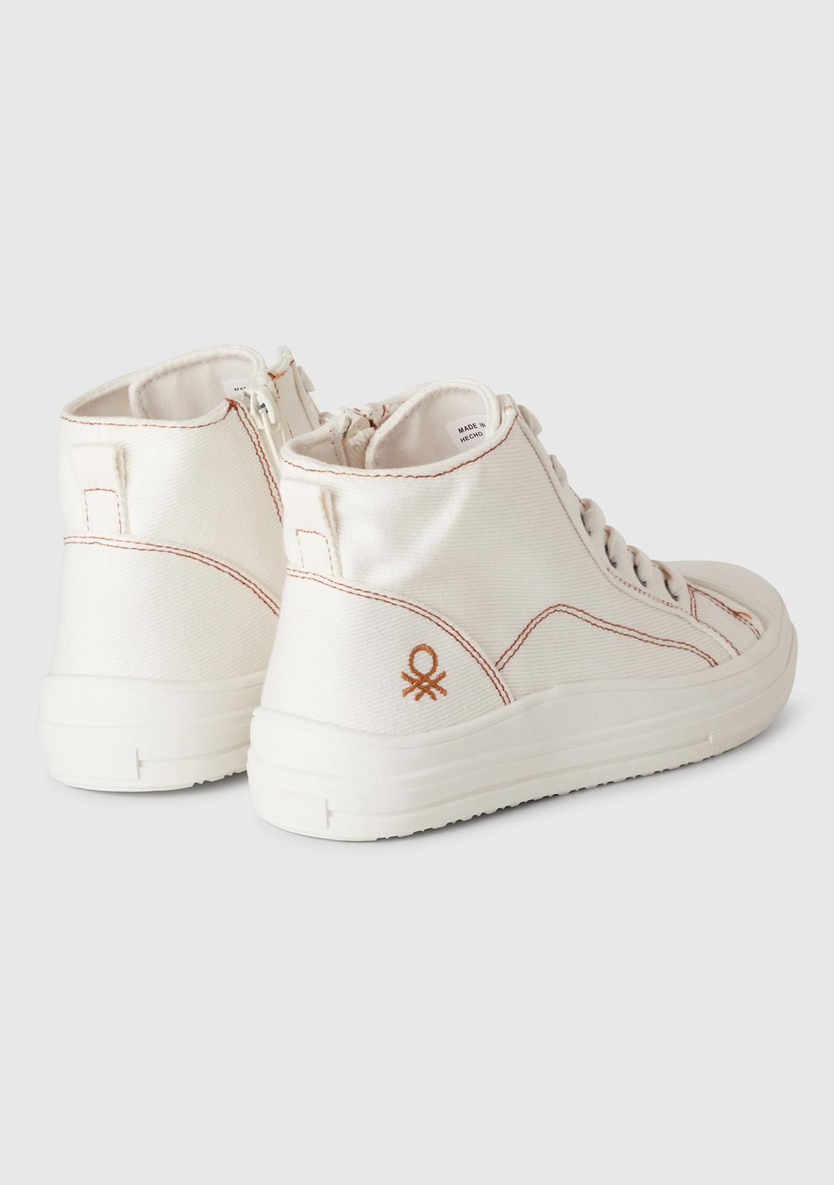 Erkek Çocuk Beyaz Logo Detaylı Sneaker
