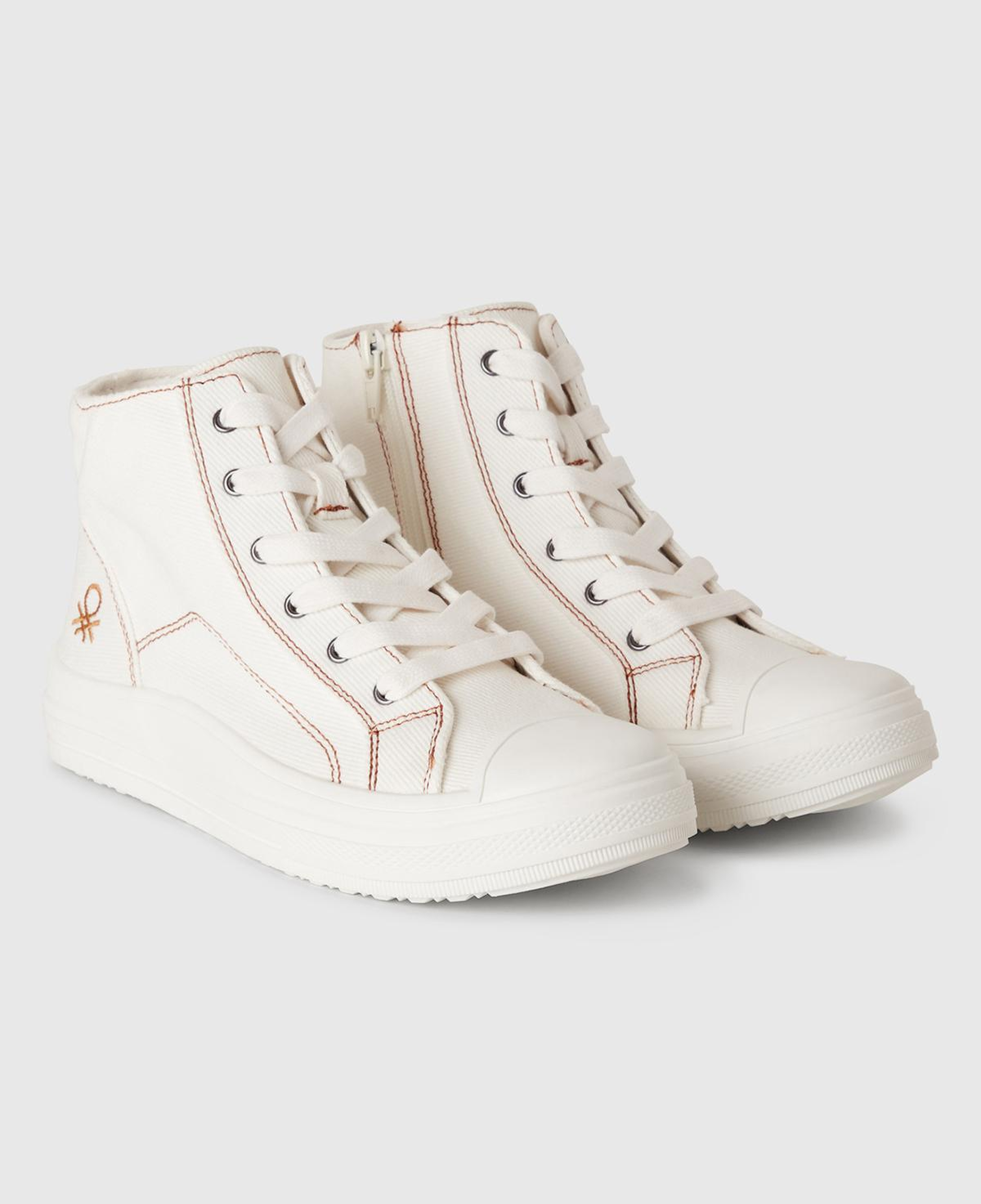 Erkek Çocuk Beyaz Logo Detaylı Sneaker