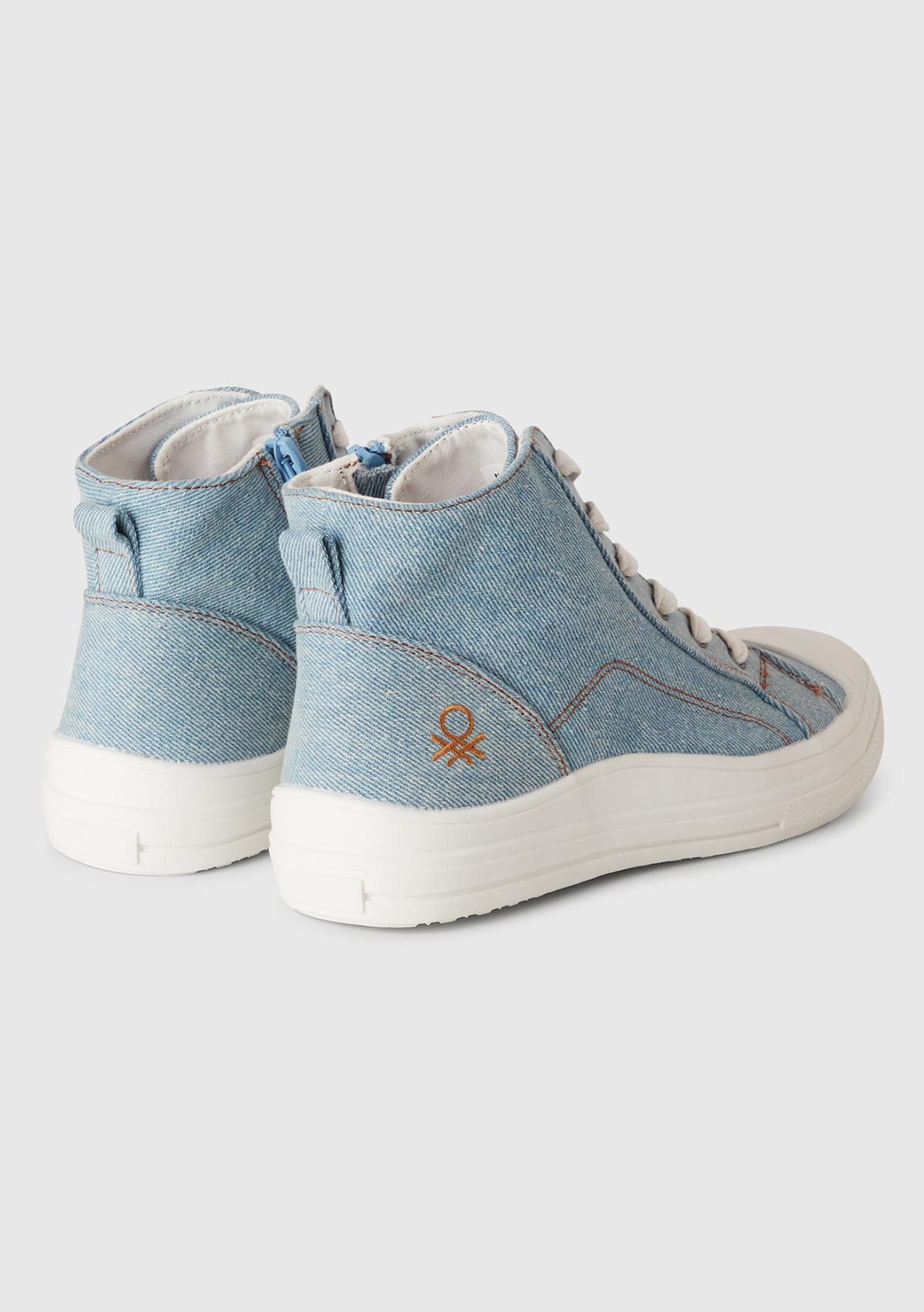 Erkek Çocuk Denim Logo Detaylı Sneaker