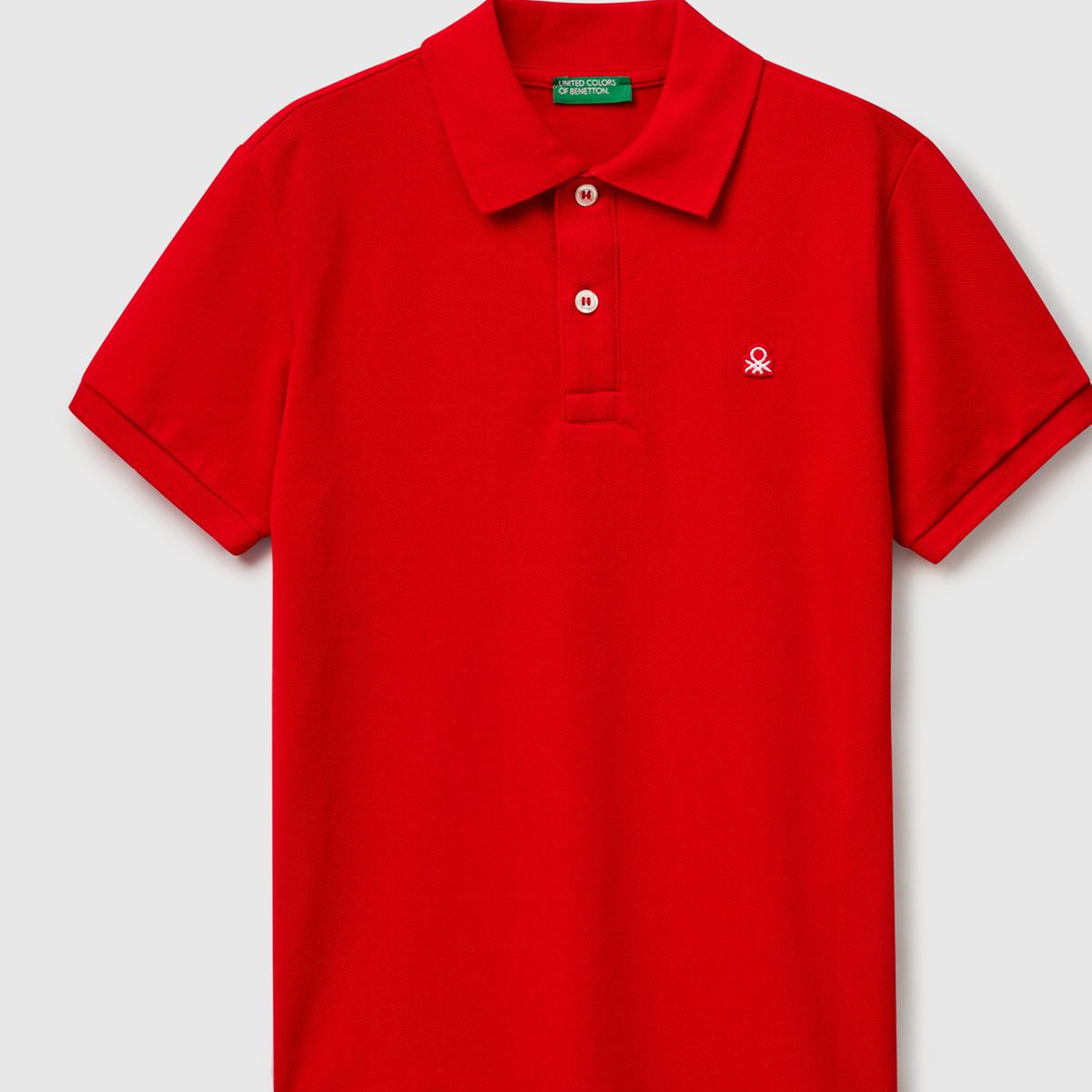 Erkek Çocuk Kırmızı Logolu Pike Polo T-Shirt