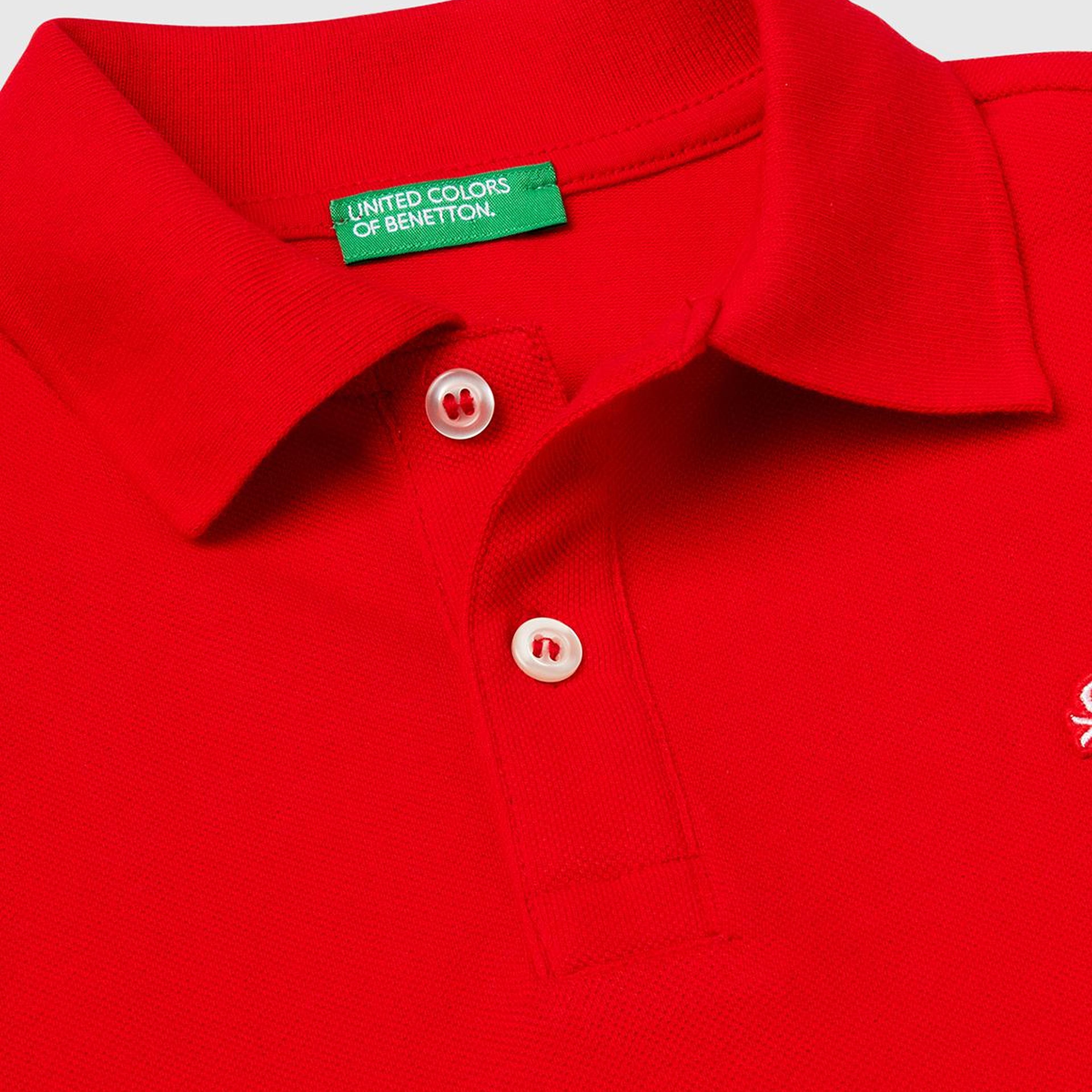 Erkek Çocuk Kırmızı Logolu Pike Polo T-Shirt