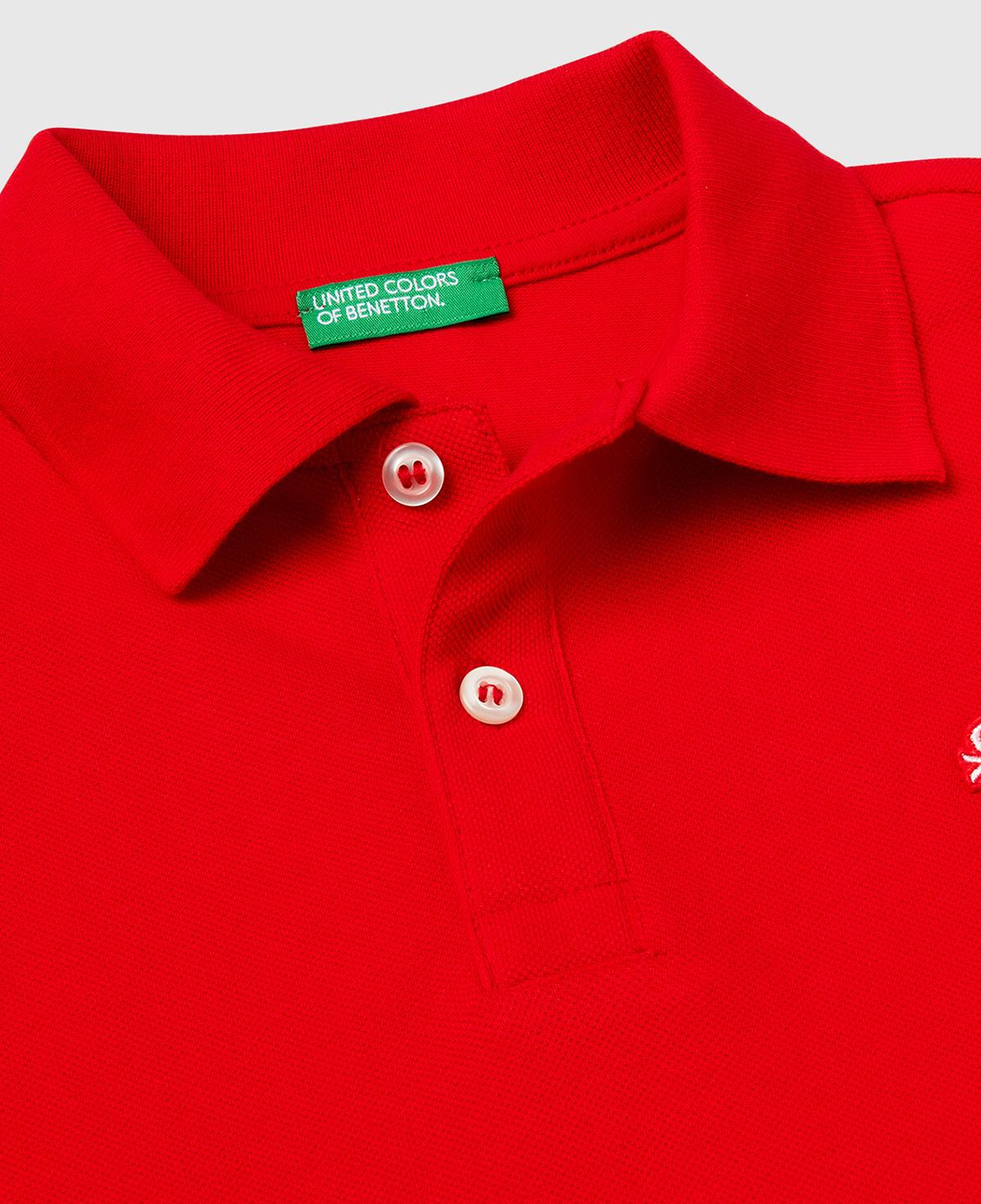 Erkek Çocuk Kırmızı Logolu Pike Polo T-Shirt