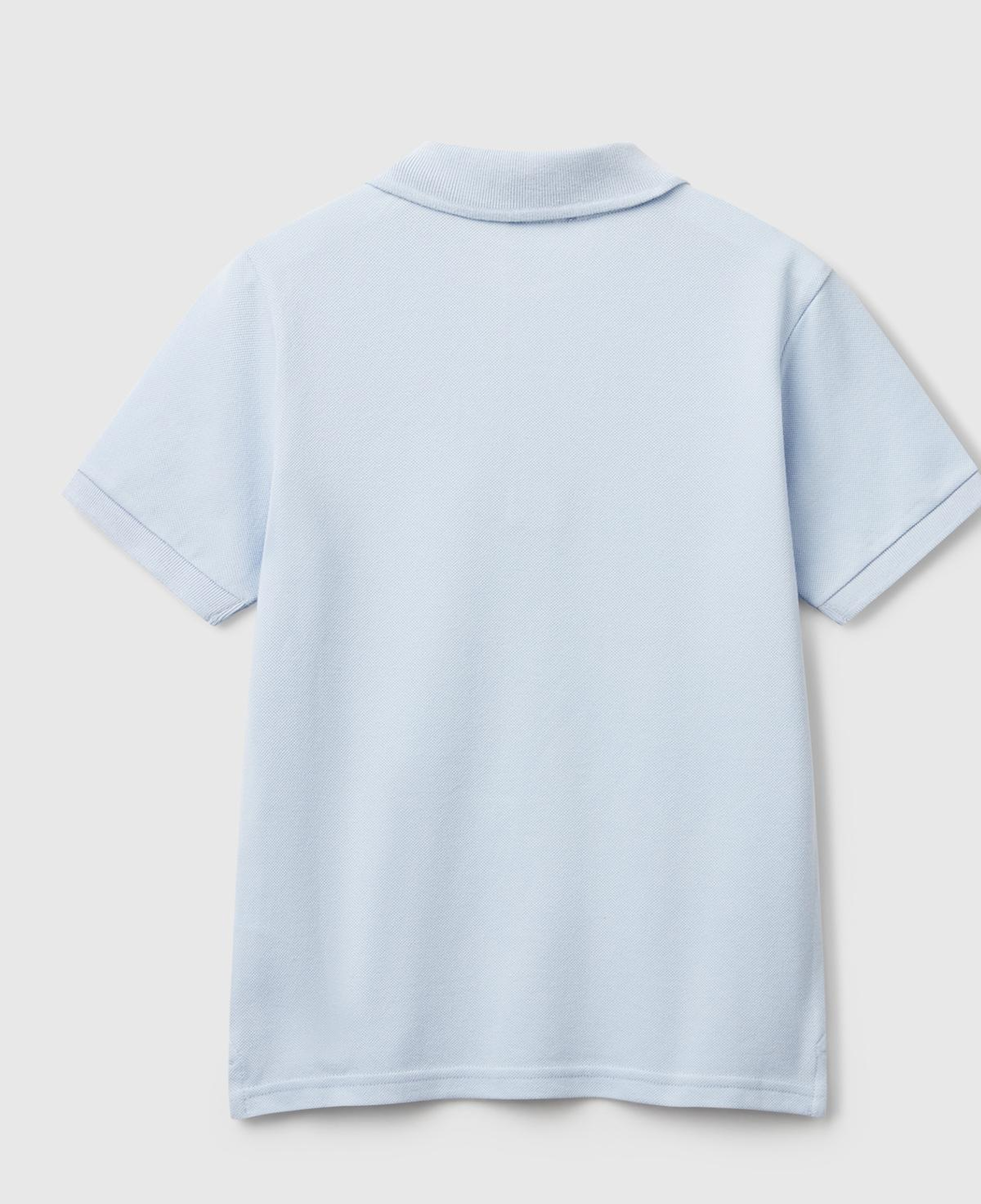 Erkek Çocuk Toz Mavi Logolu Pike Polo T-Shirt