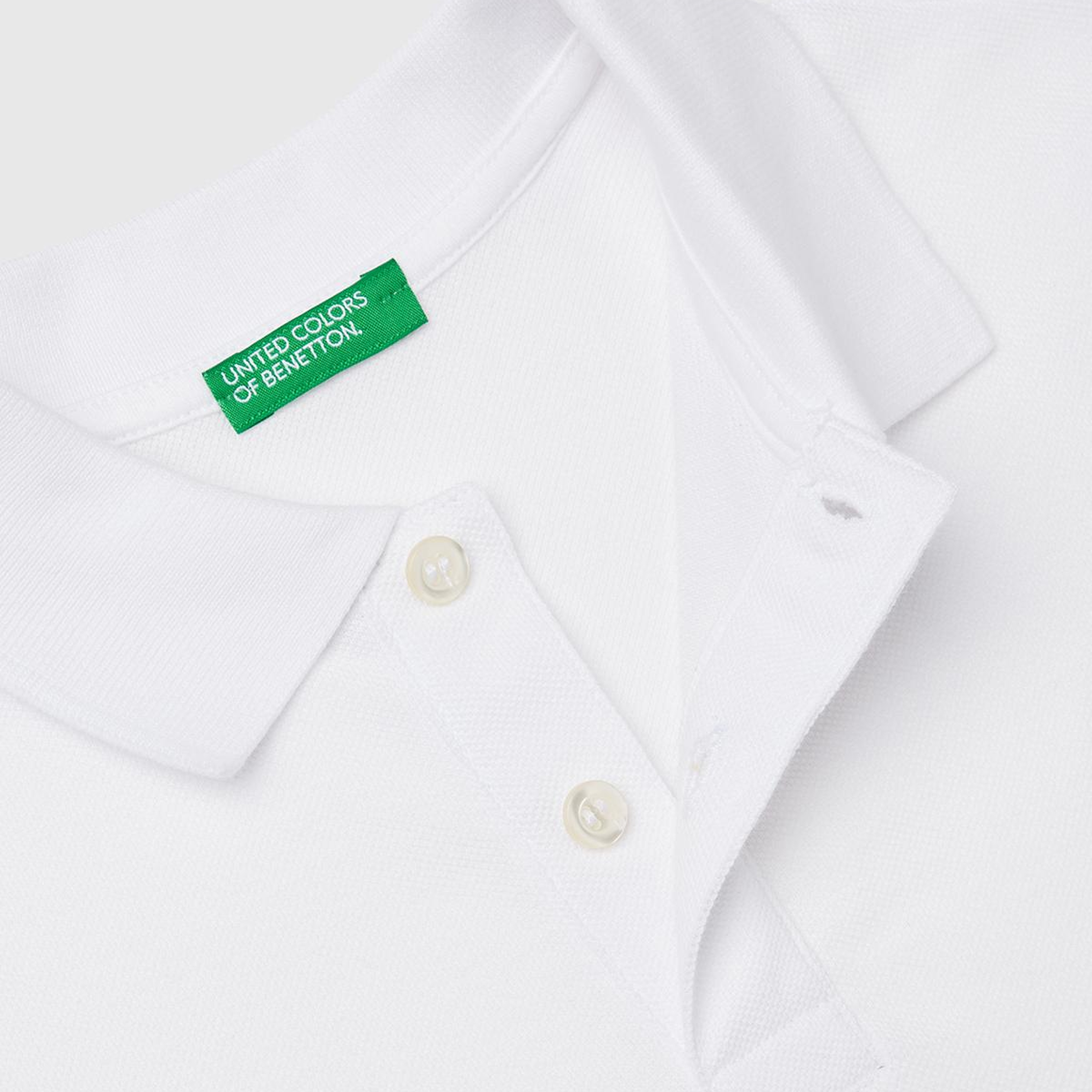 Erkek Çocuk Beyaz Logolu Pike Polo T-Shirt