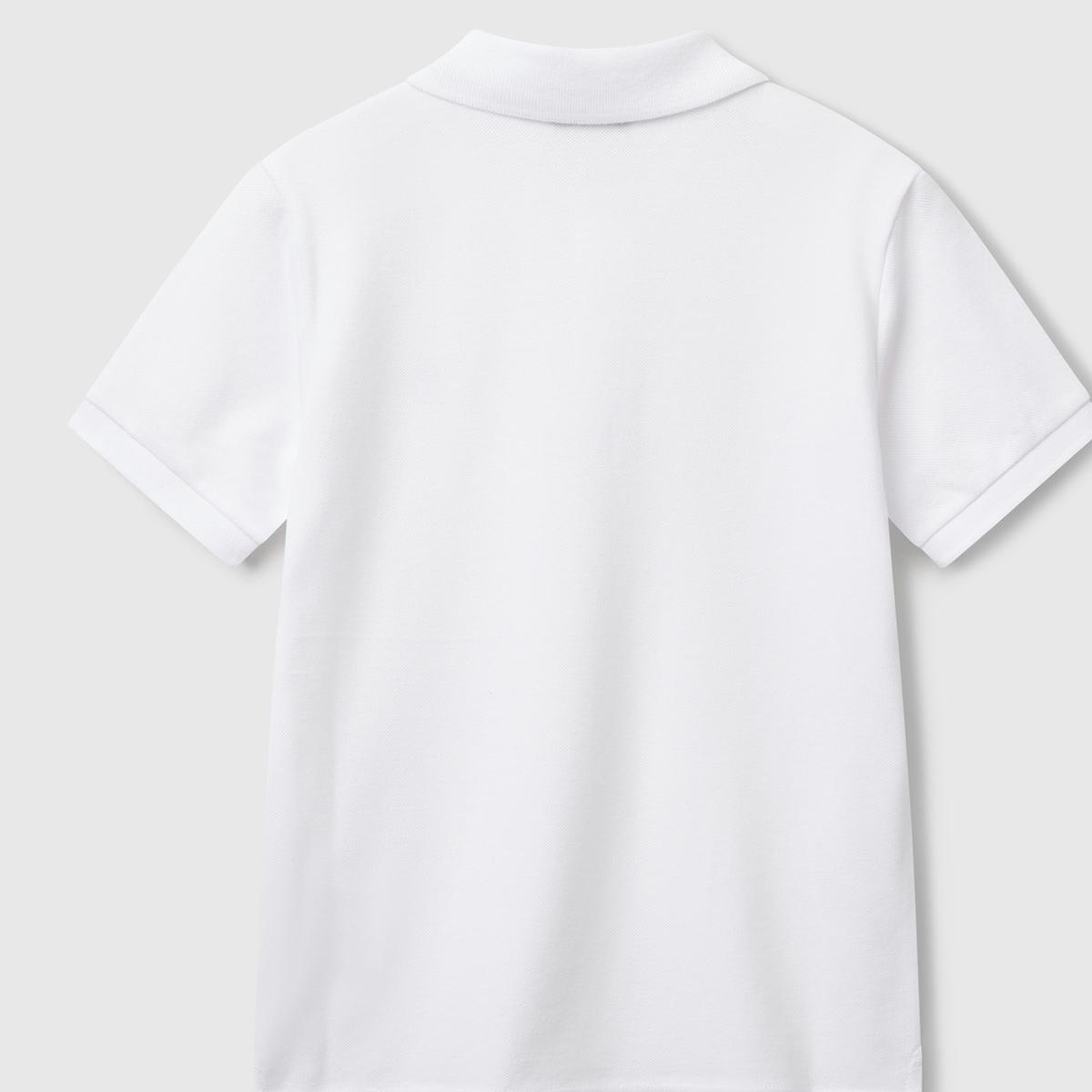 Erkek Çocuk Beyaz Logolu Pike Polo T-Shirt