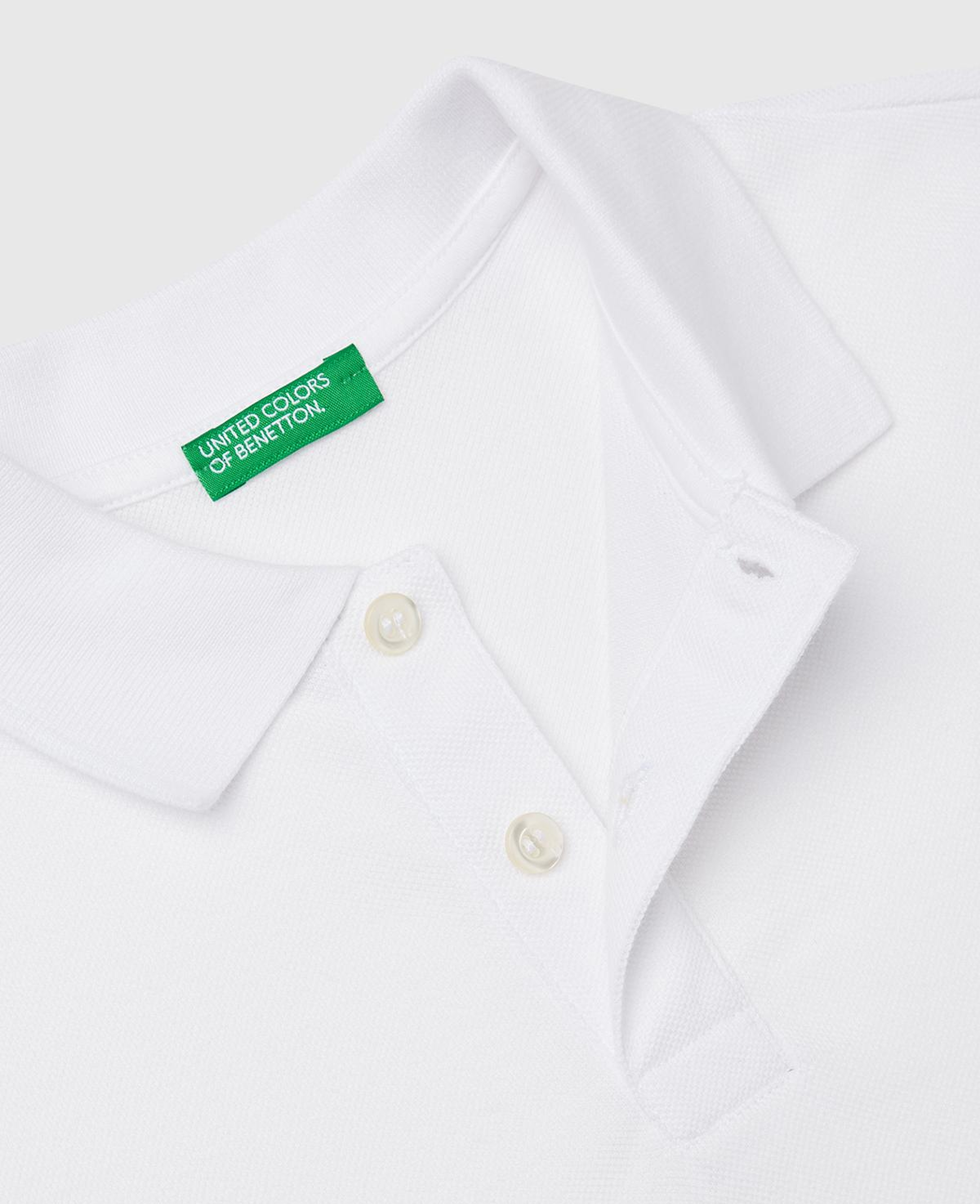 Erkek Çocuk Beyaz Logolu Pike Polo T-Shirt