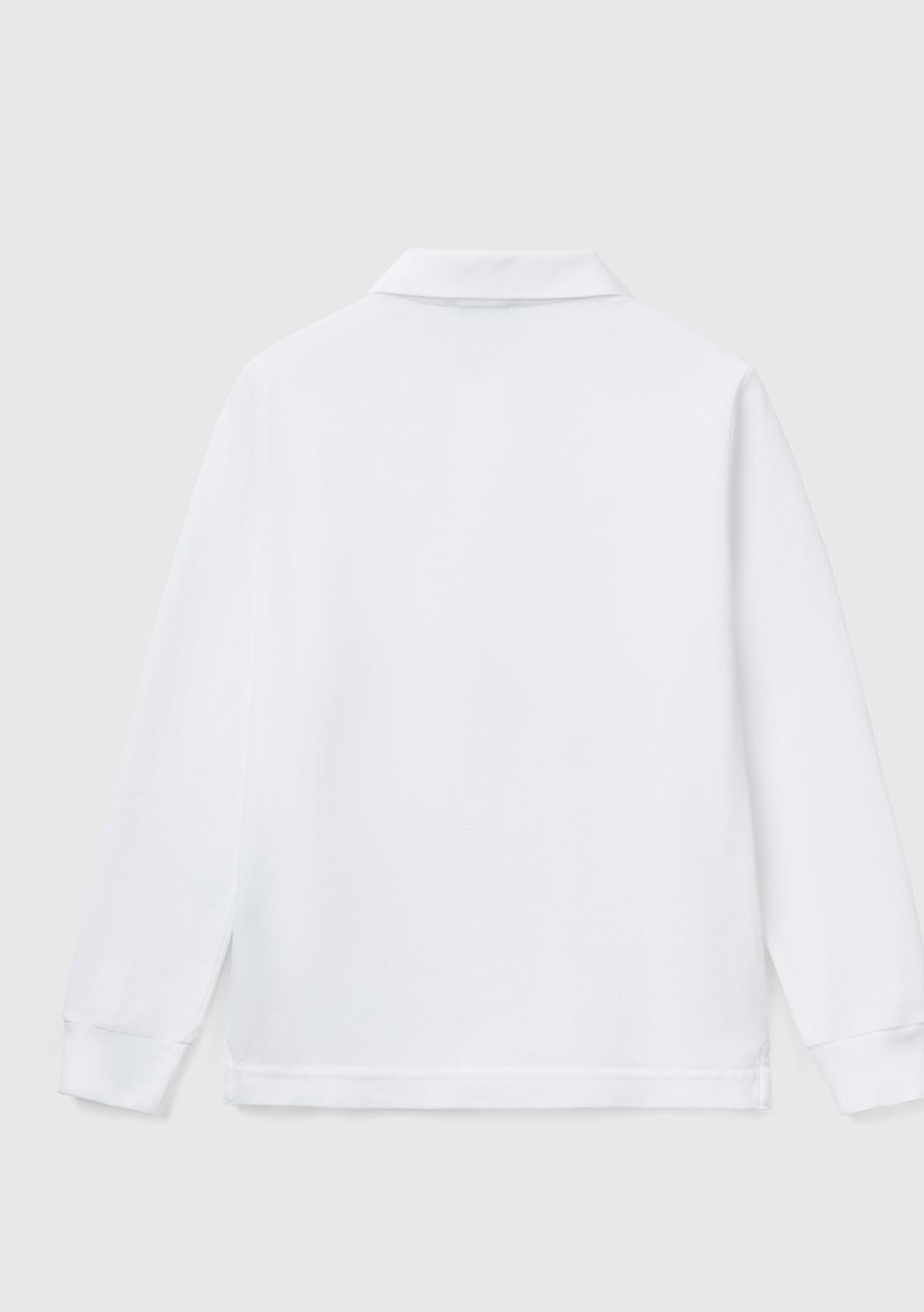 Erkek Çocuk Beyaz Logolu Polo T-Shirt