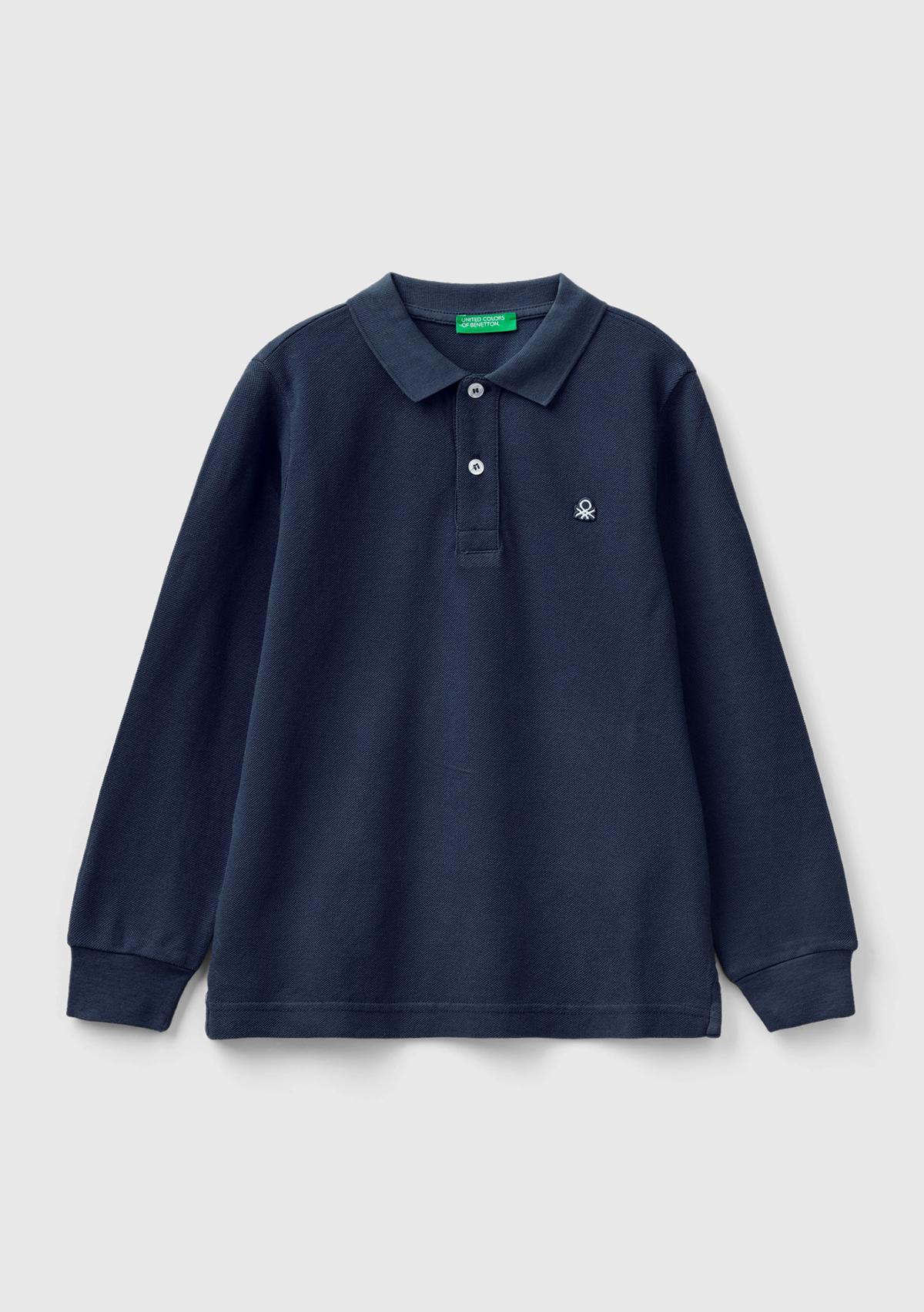 Erkek Çocuk Lacivert Logolu Polo T-Shirt