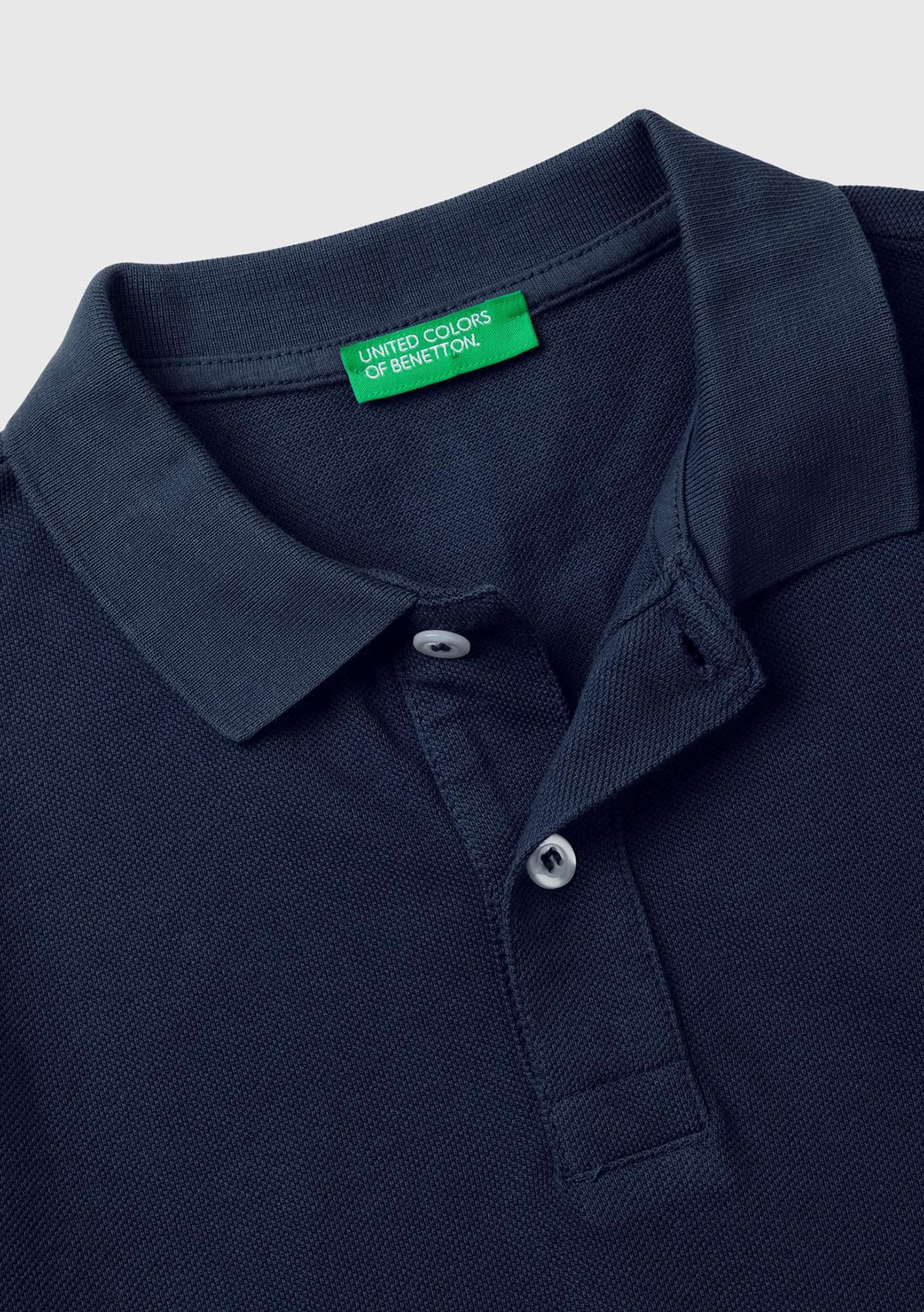 Erkek Çocuk Lacivert Logolu Polo T-Shirt