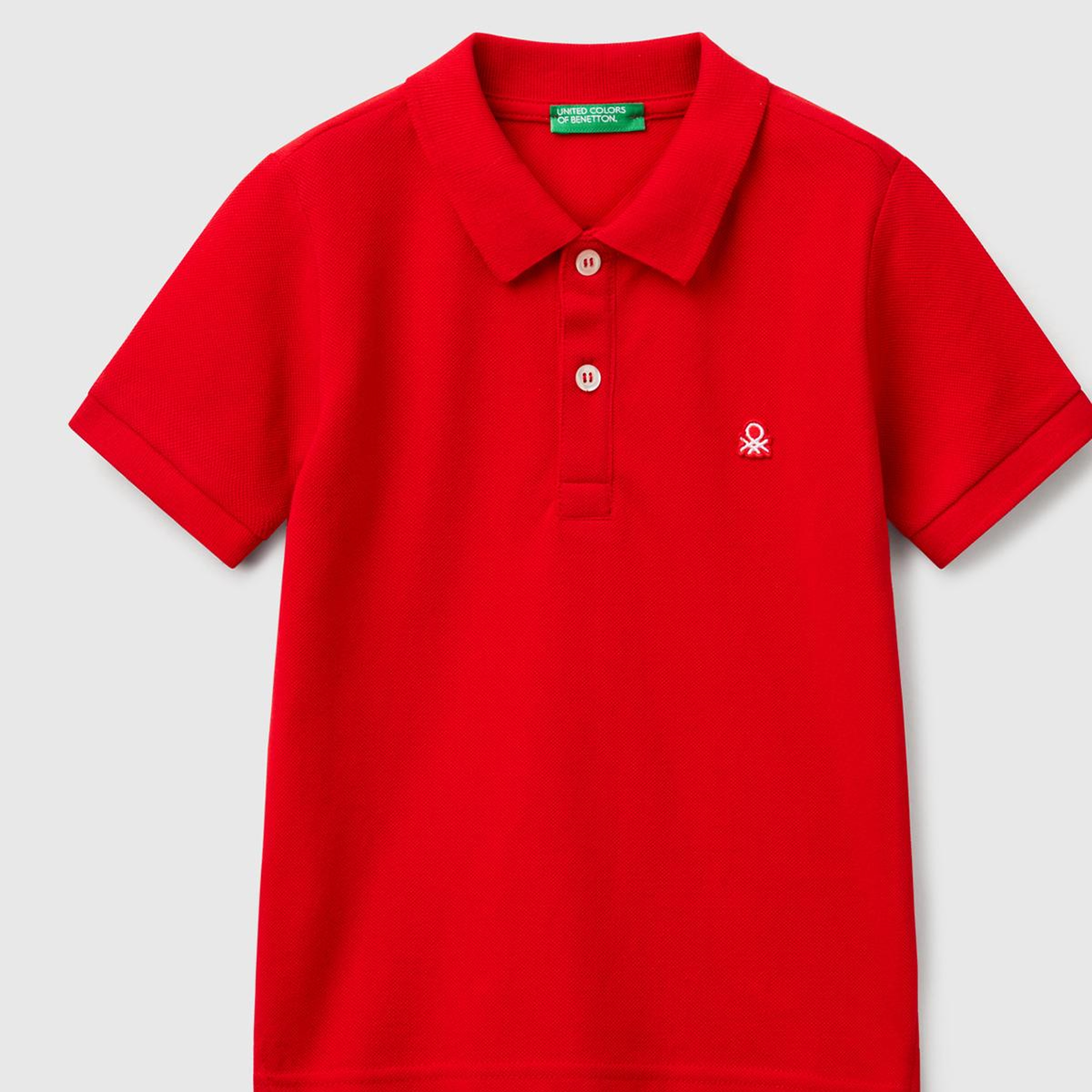 Erkek Çocuk Kırmızı Logolu Pike Polo T-Shirt