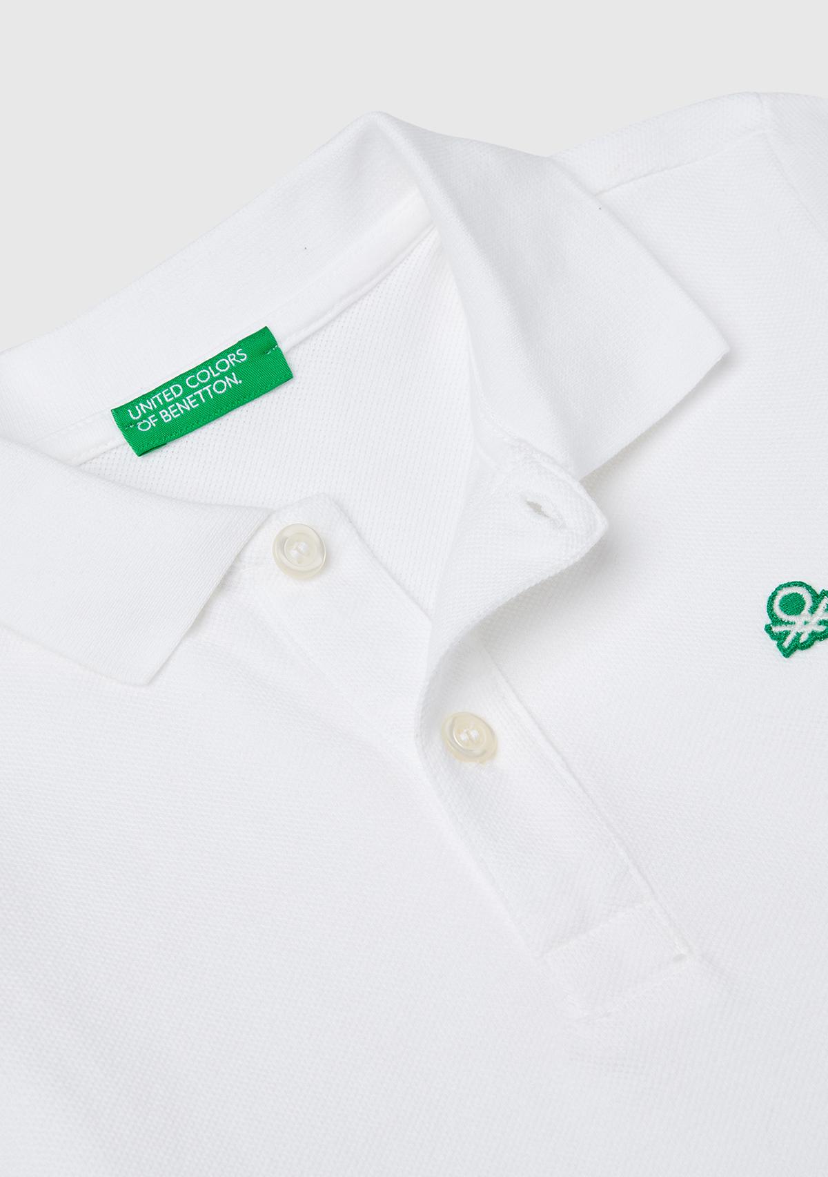Erkek Çocuk Beyaz Logolu Polo T-Shirt