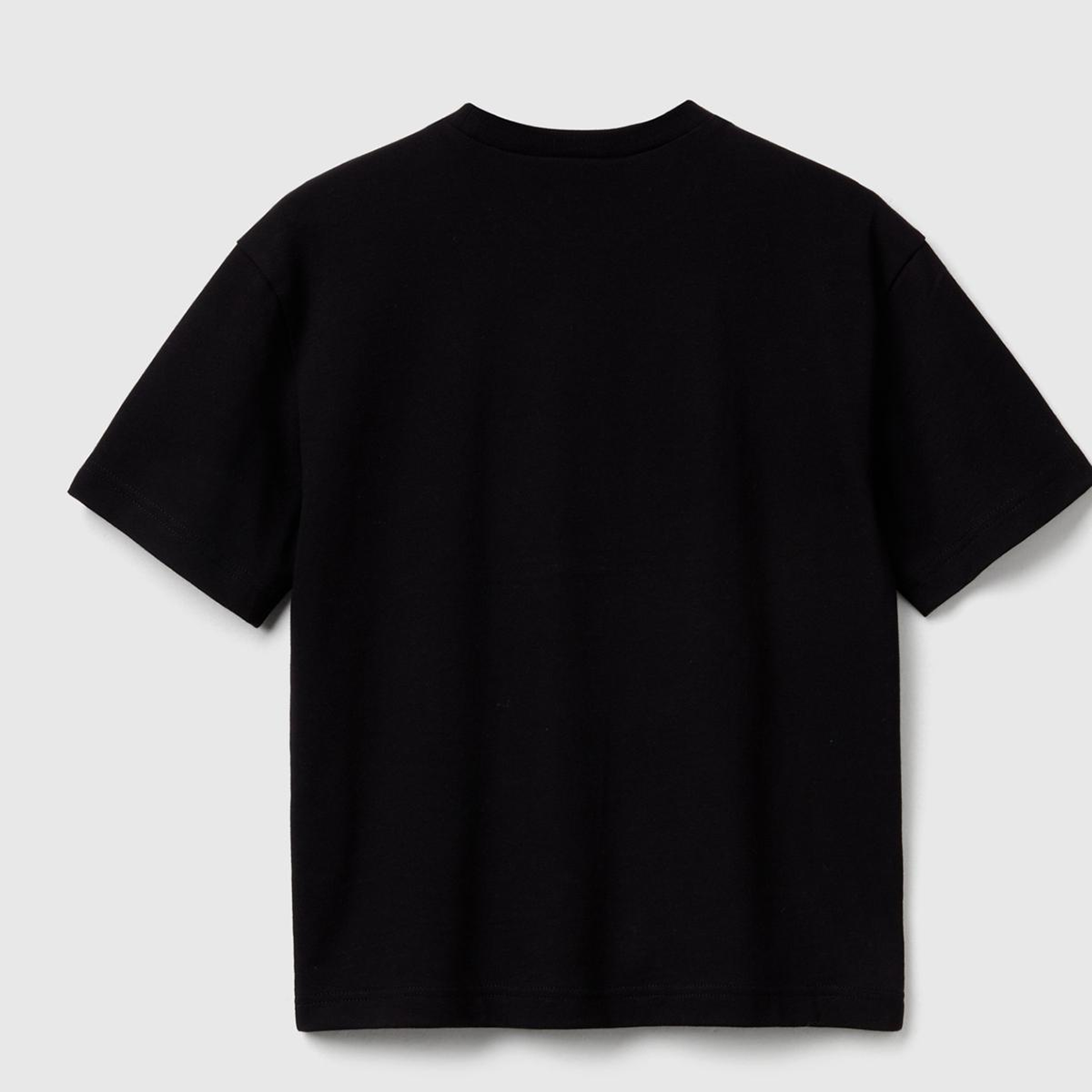 Erkek Çocuk Siyah %100 Pamuk Stranger Things Ön Baskılı Kısa Kollu T-Shirt