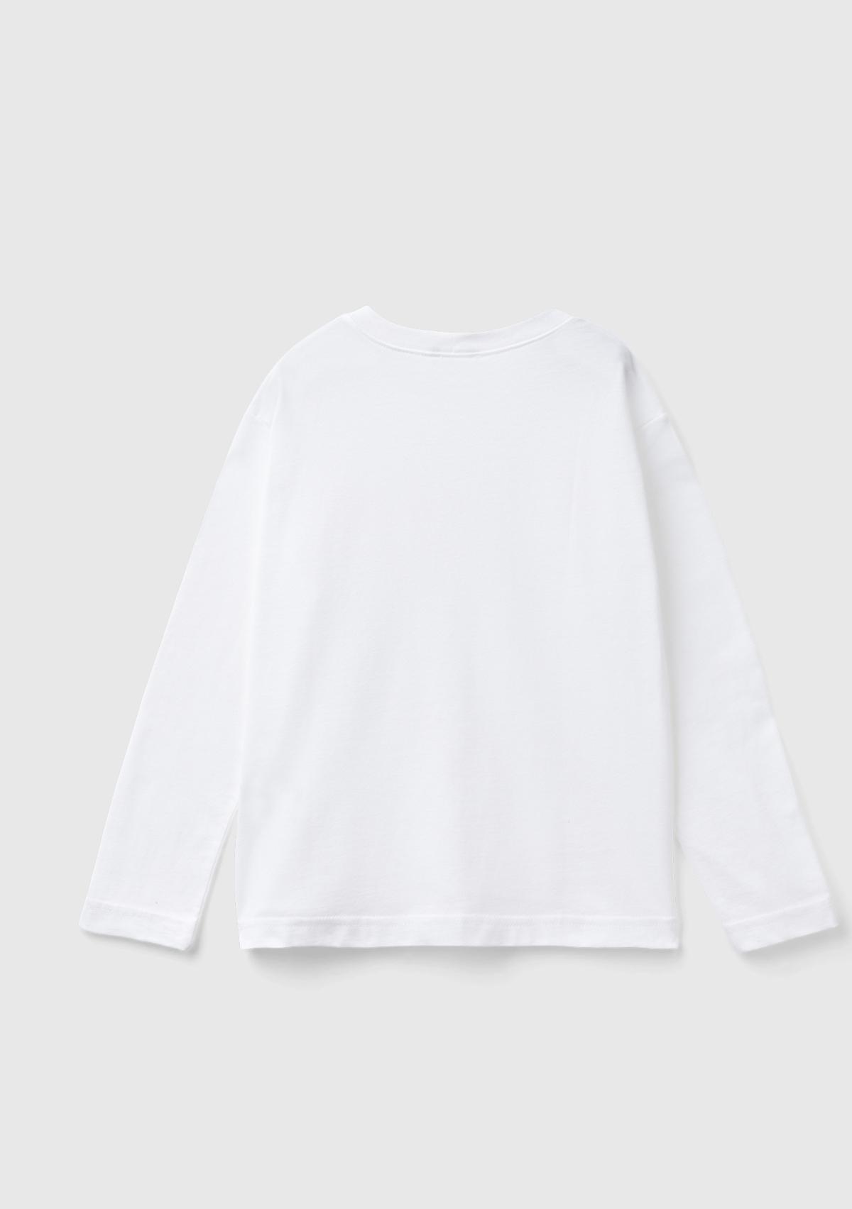 Erkek Çocuk Beyaz Basic T-Shirt