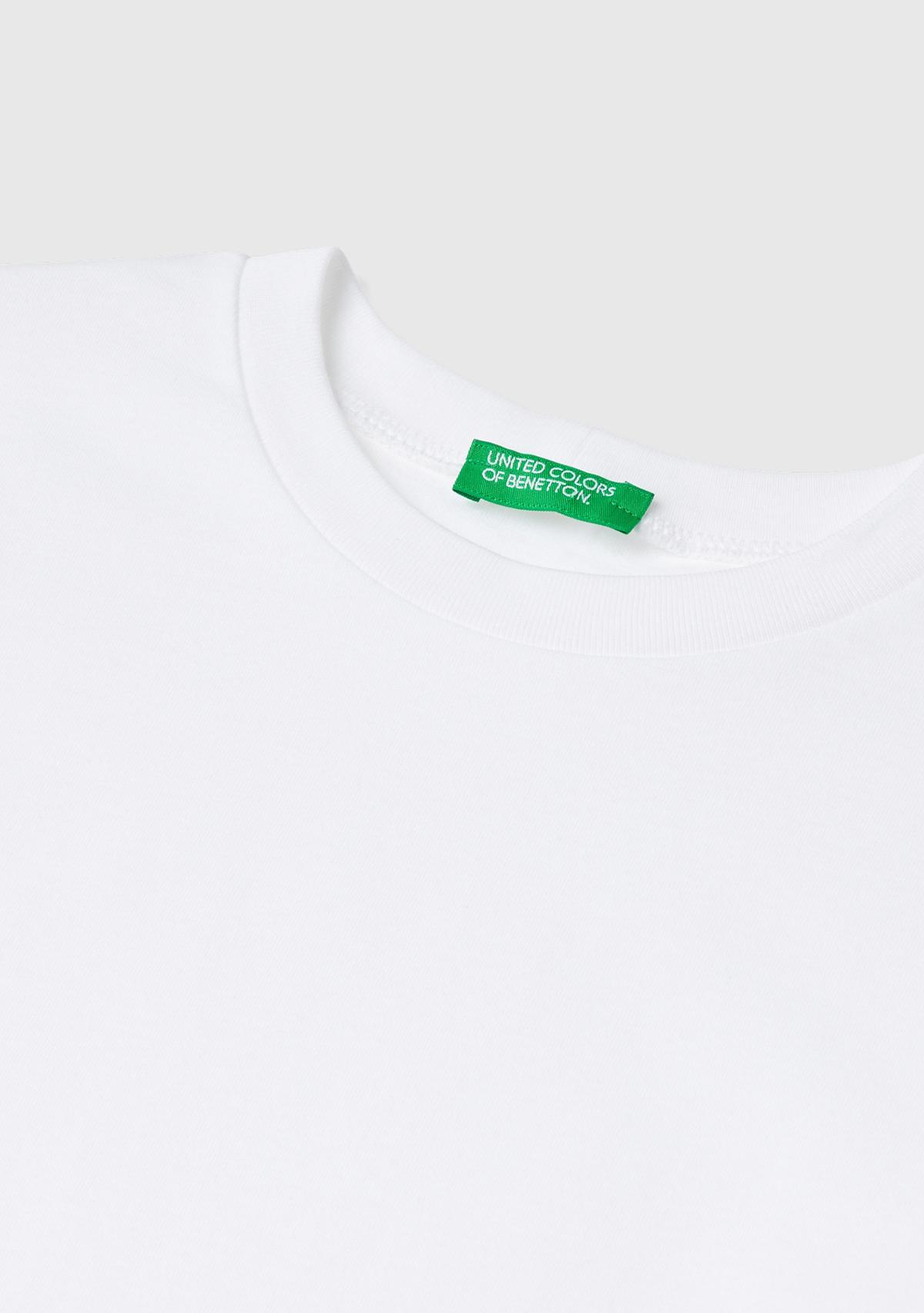 Erkek Çocuk Beyaz Basic T-Shirt