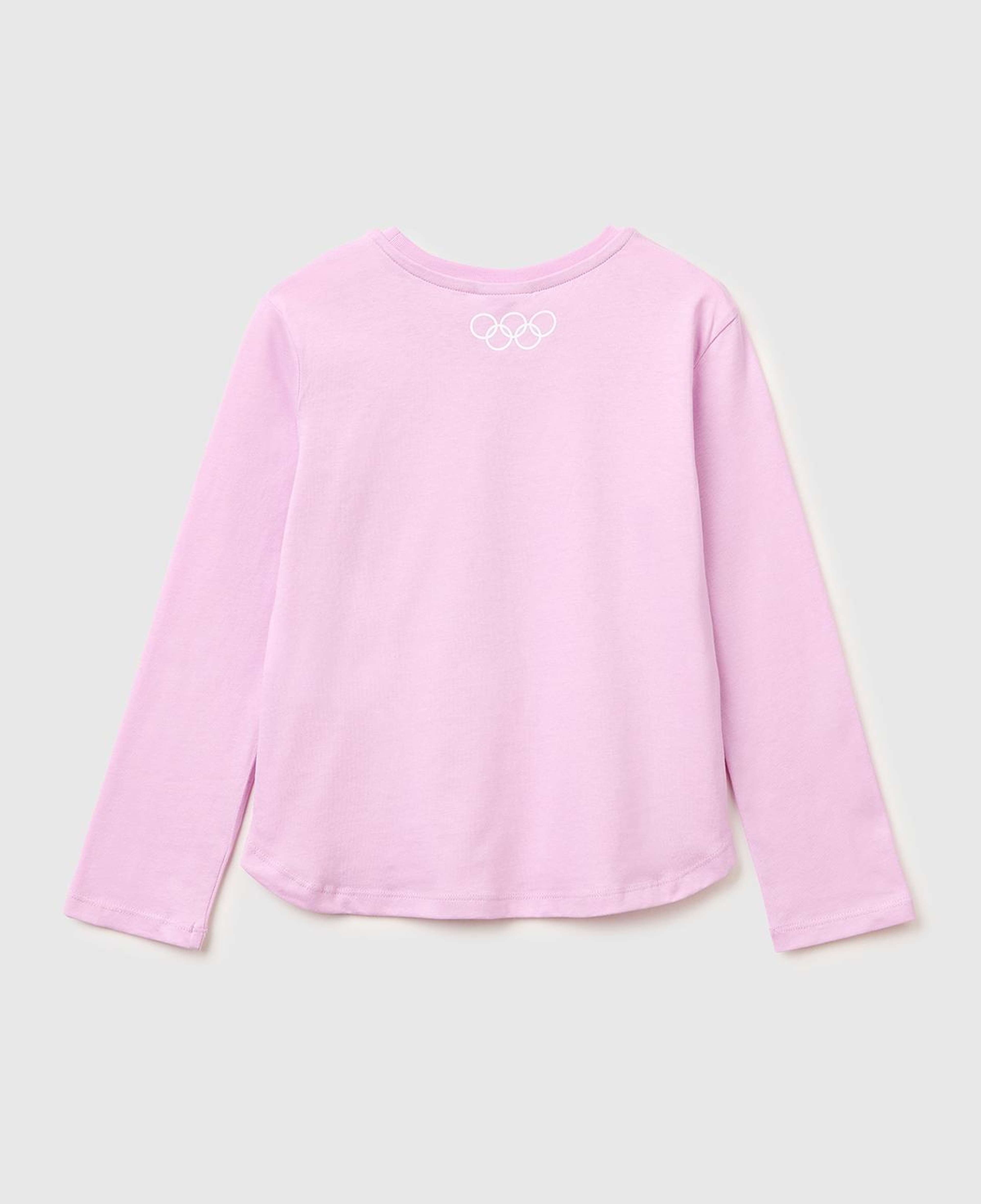 Kız Çocuk Pembe Looney Tunes Baskılı Uzun Kollu Yuvarlak Yaka T-Shirt