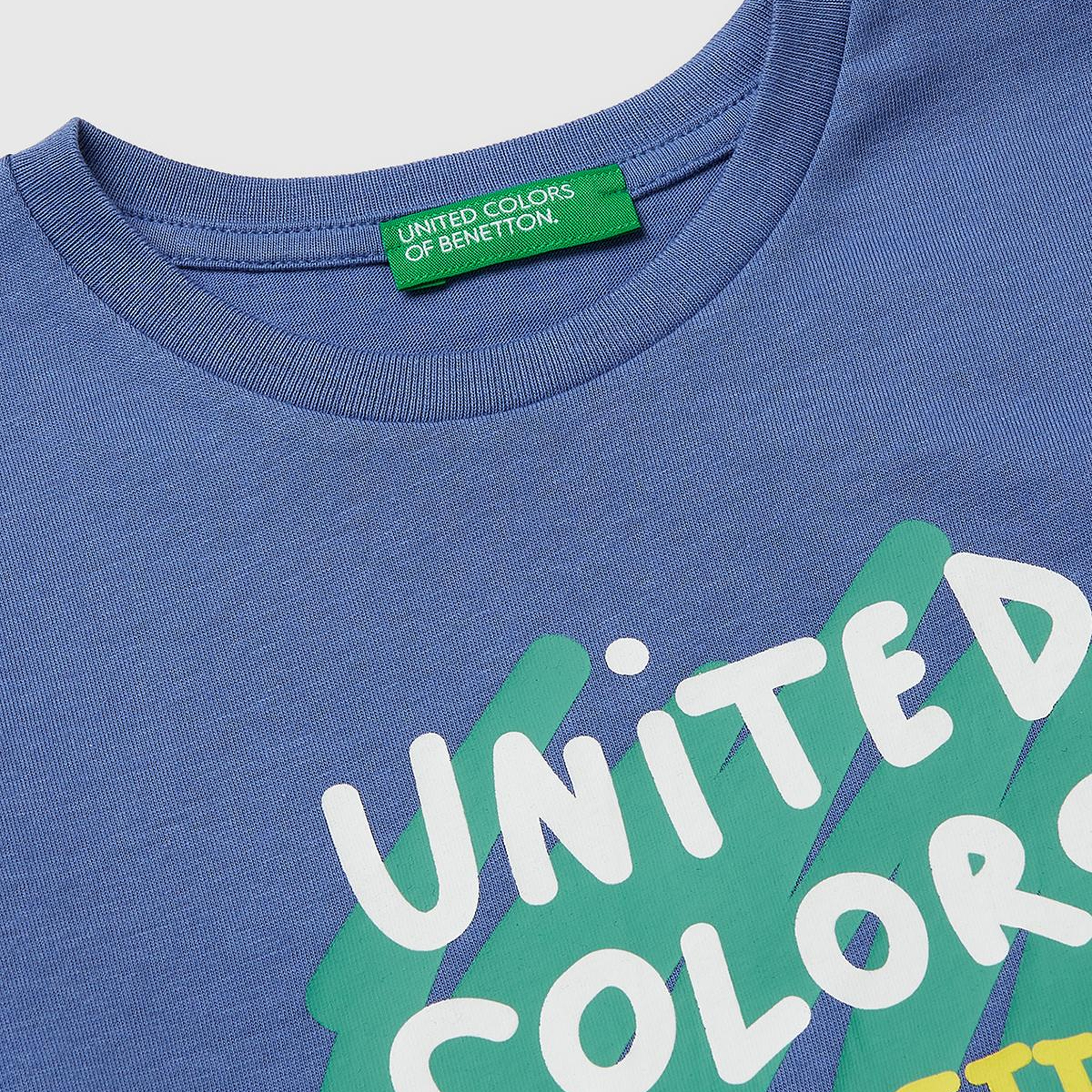 Erkek Çocuk Havacı Mavi Önü Logo Baskılı Yuvarlak Yaka Uzun Kollu T-Shirt