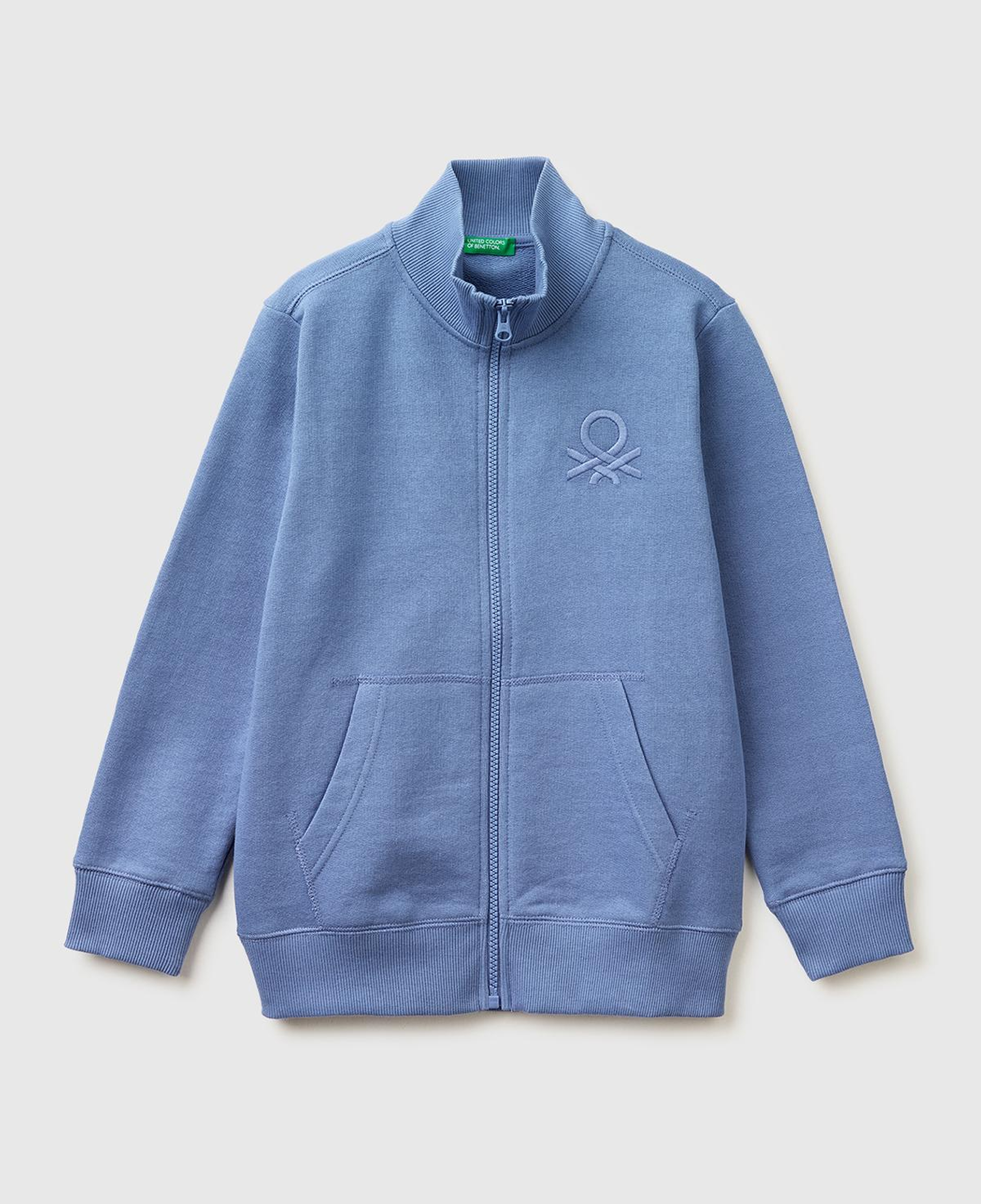 Erkek Çocuk Havacı Mavi Logolu Sweatshirt