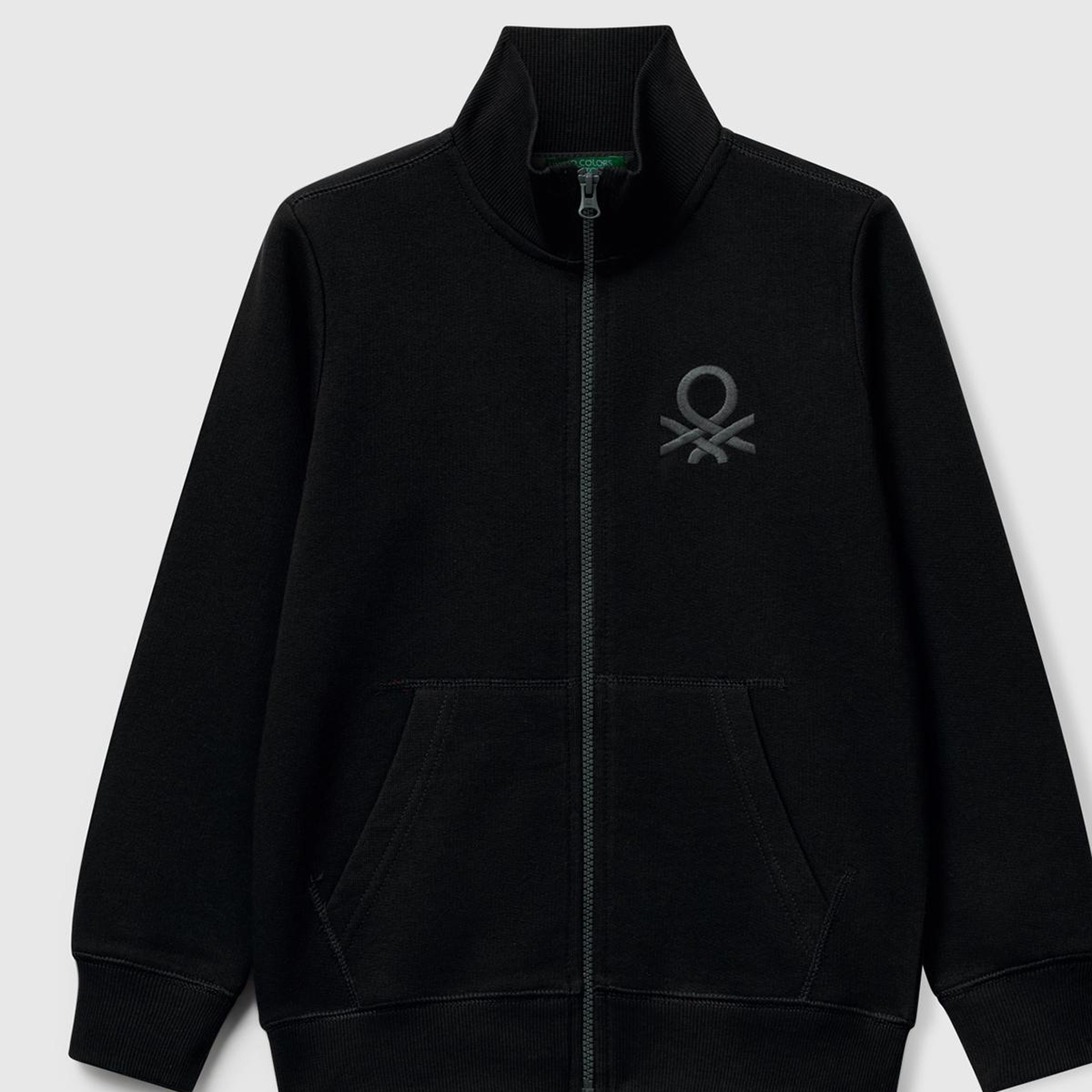 Erkek Çocuk Siyah Logolu Sweatshirt