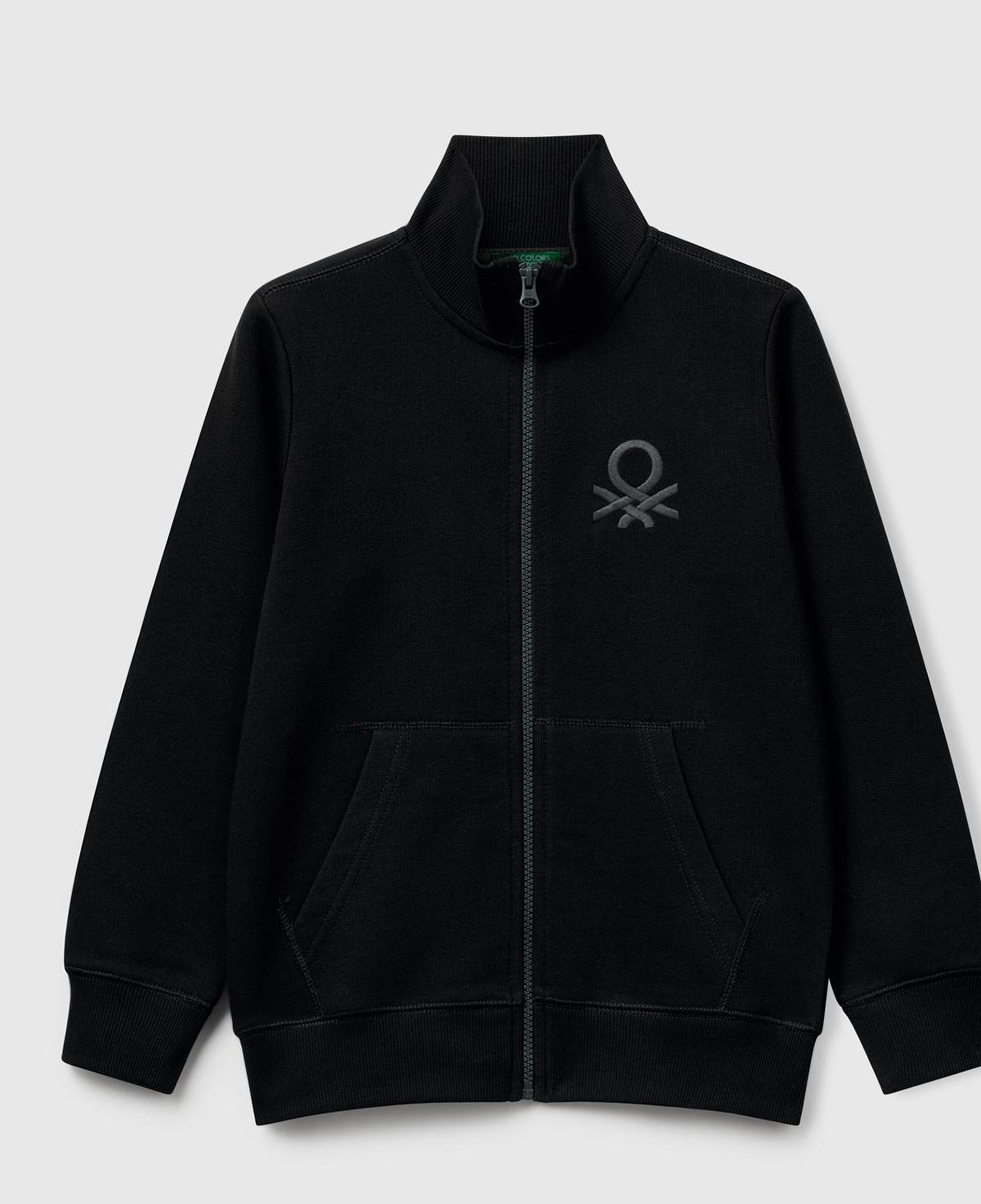 Erkek Çocuk Siyah Logolu Sweatshirt