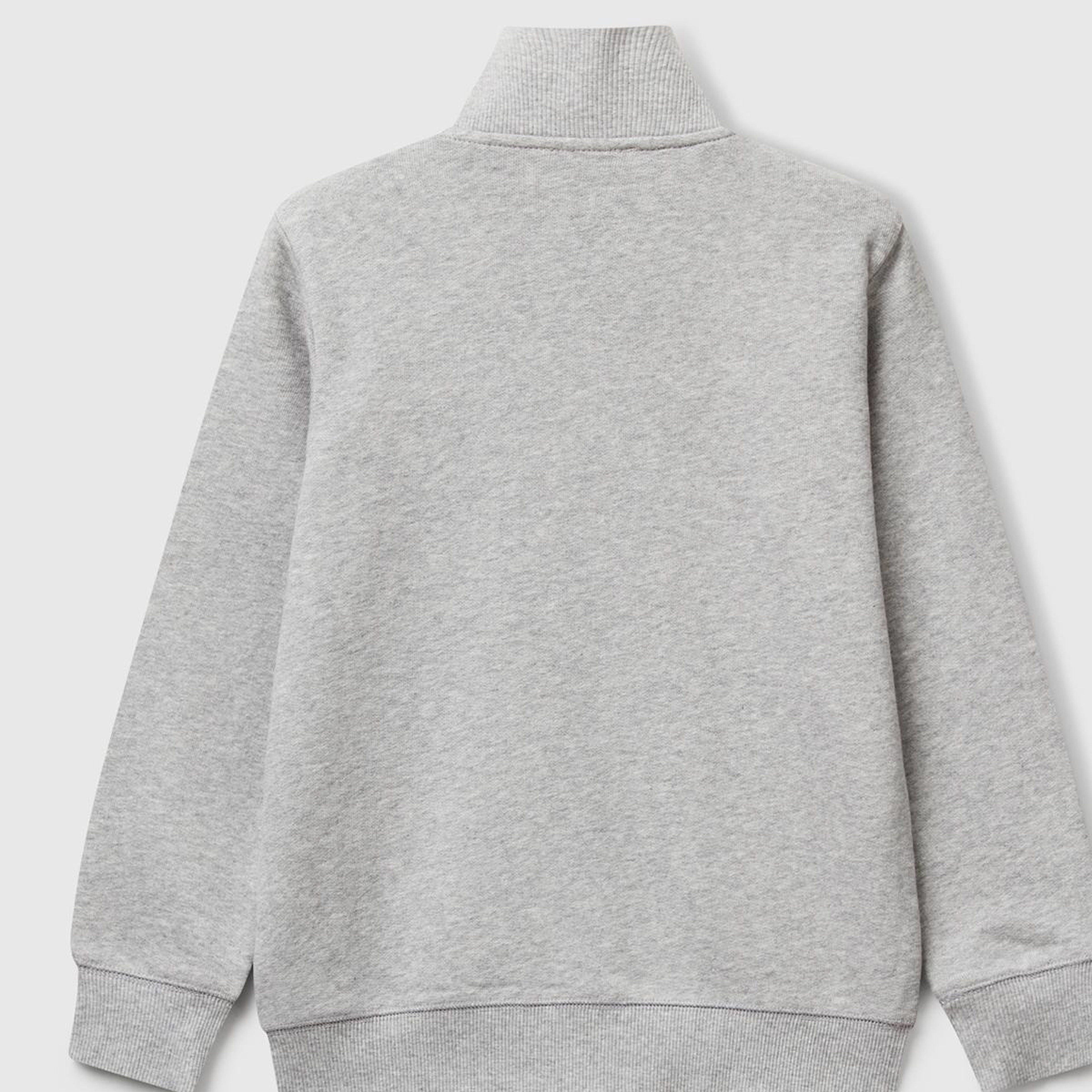 Erkek Çocuk Gri melanj Logolu Sweatshirt