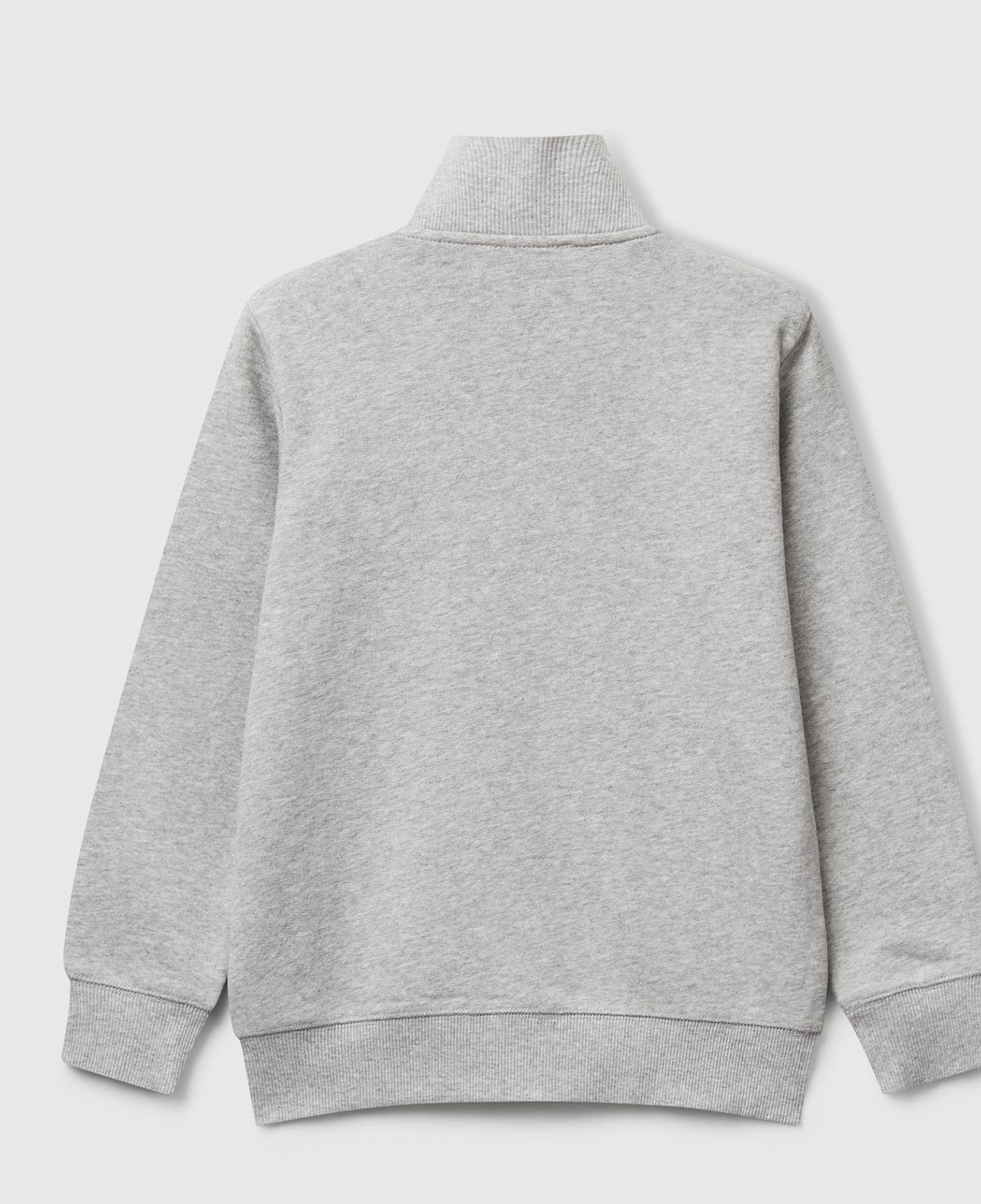 Erkek Çocuk Gri melanj Logolu Sweatshirt